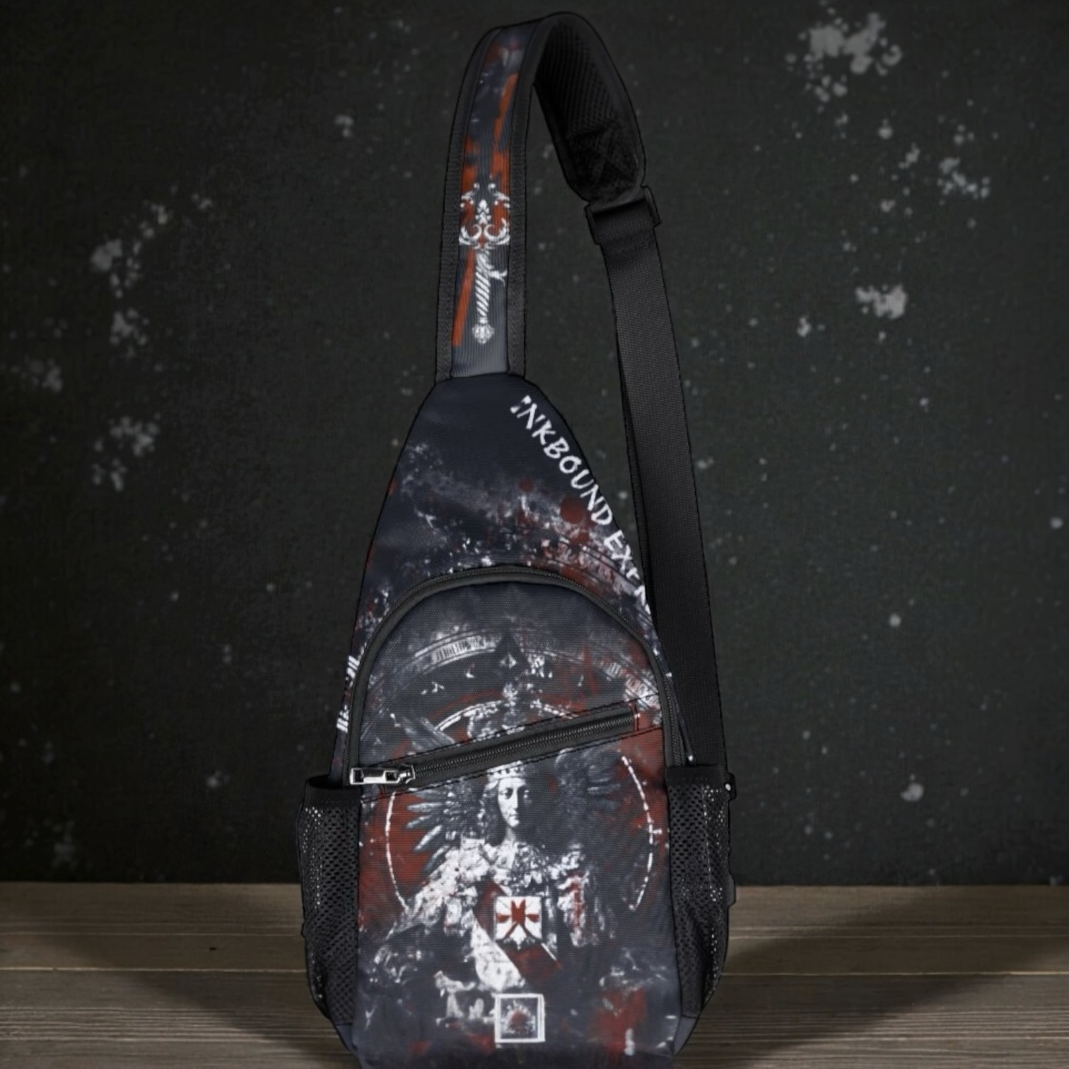 Trashpolka Grunge Chest Bag — Edgy AOP Streetwear Sling product thumbnail image