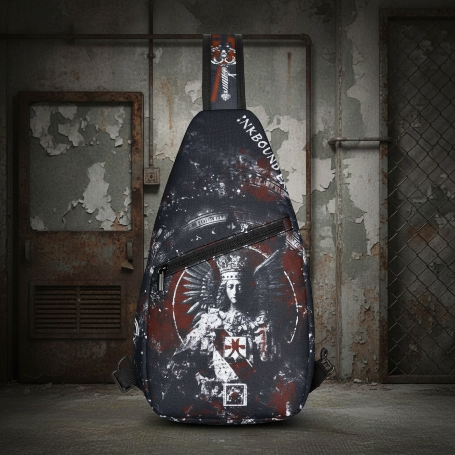 Trashpolka Grunge Chest Bag — Edgy AOP Streetwear Sling product thumbnail image Trashpolka Grunge Chest Bag — Edgy AOP Streetwear Sling product thumbnail image