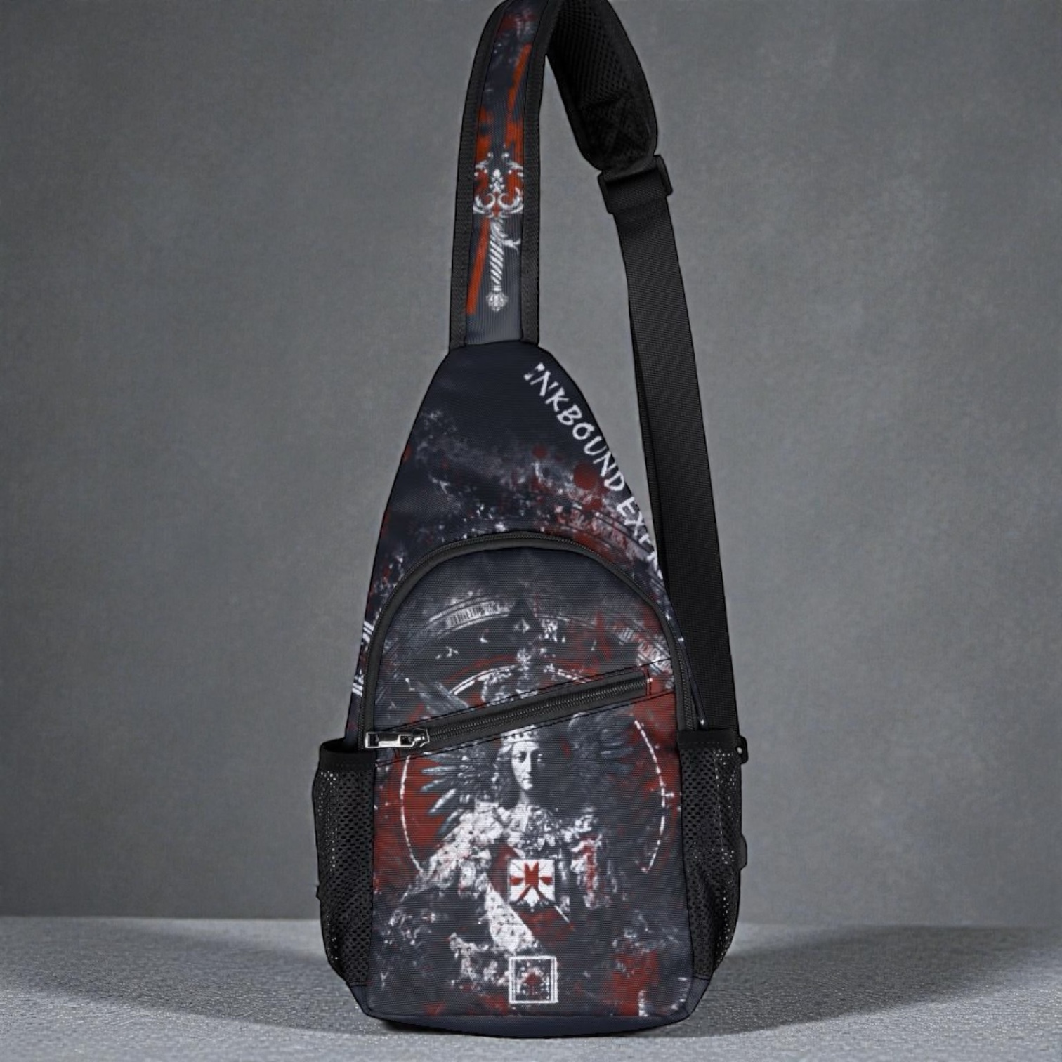Trashpolka Grunge Chest Bag — Edgy AOP Streetwear Sling product thumbnail image