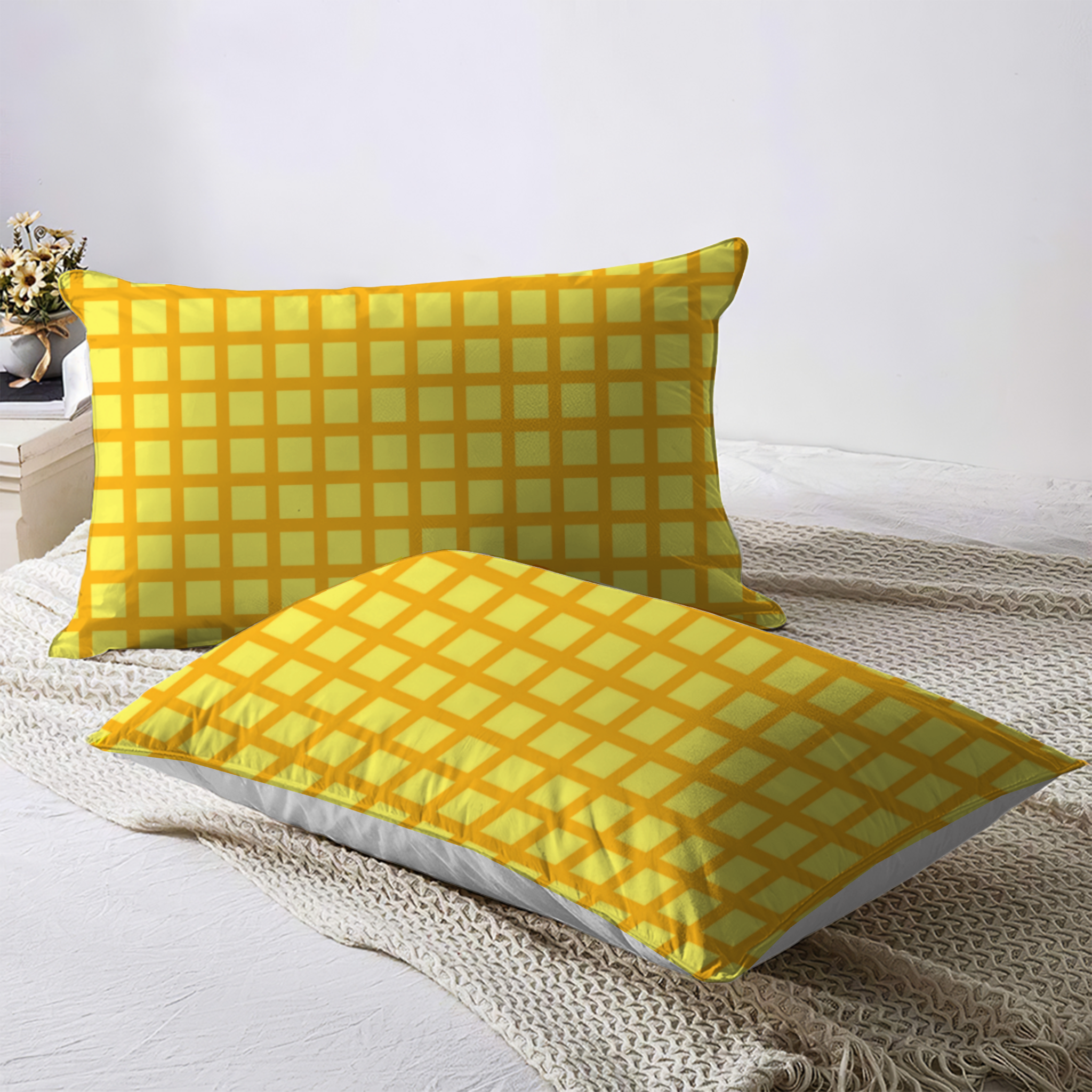 Orange Stripe Yellow Quilt Cover Set Of Three product thumbnail image