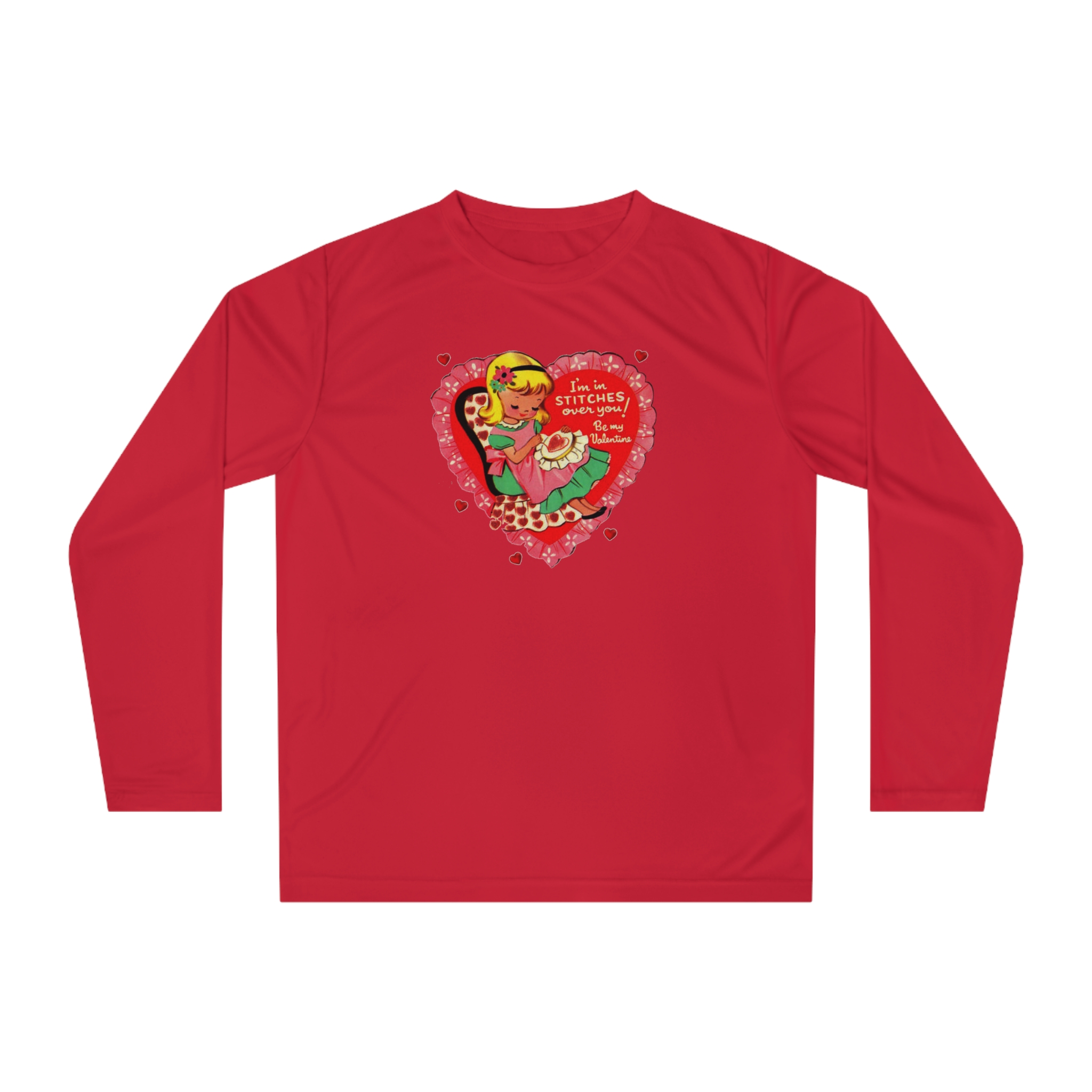 'I'm In Stitches Over You' Vintage Valentine Long Sleeve Shirt product thumbnail image 'I'm In Stitches Over You' Vintage Valentine Long Sleeve Shirt product thumbnail image