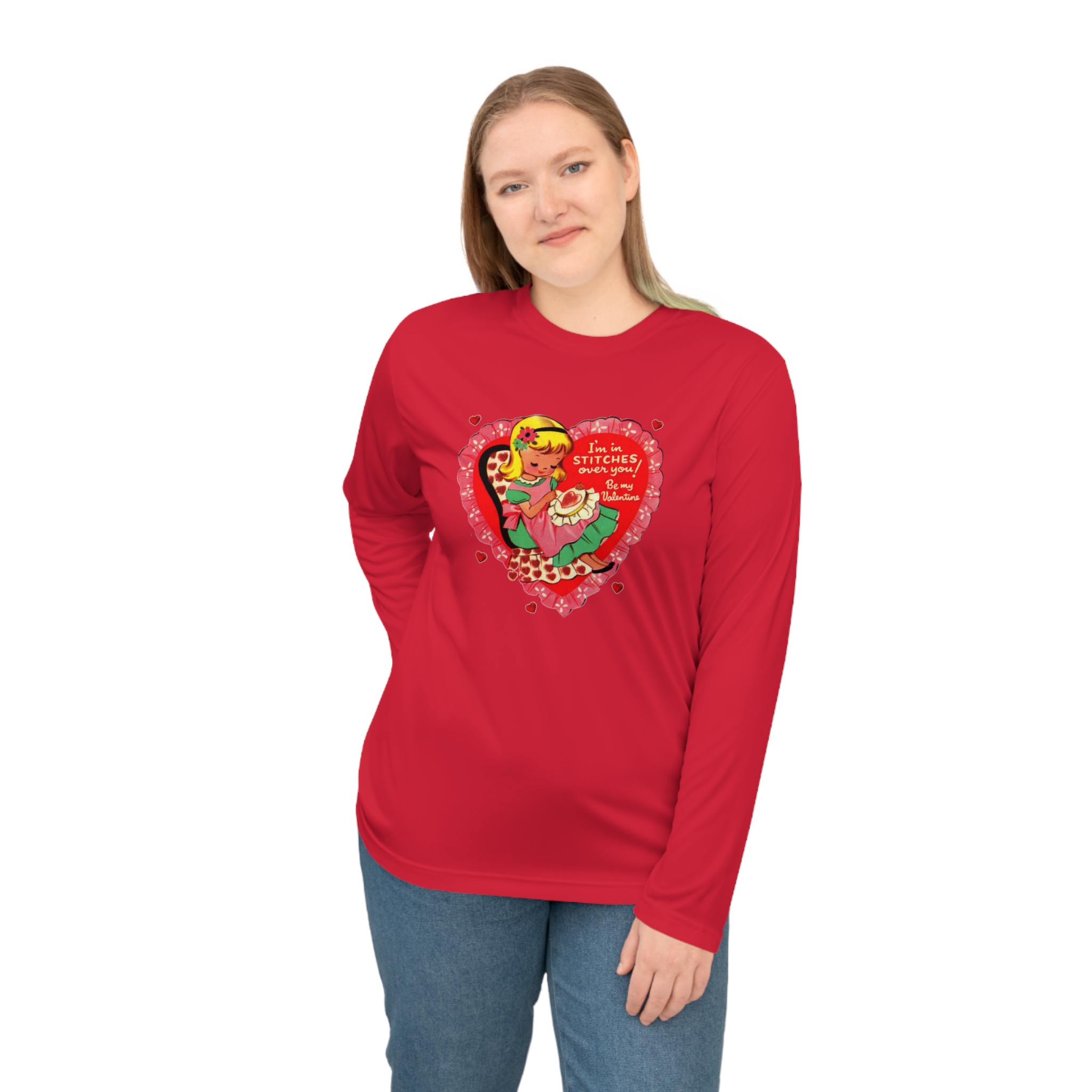 'I'm In Stitches Over You' Vintage Valentine Long Sleeve Shirt product thumbnail image 'I'm In Stitches Over You' Vintage Valentine Long Sleeve Shirt product thumbnail image
