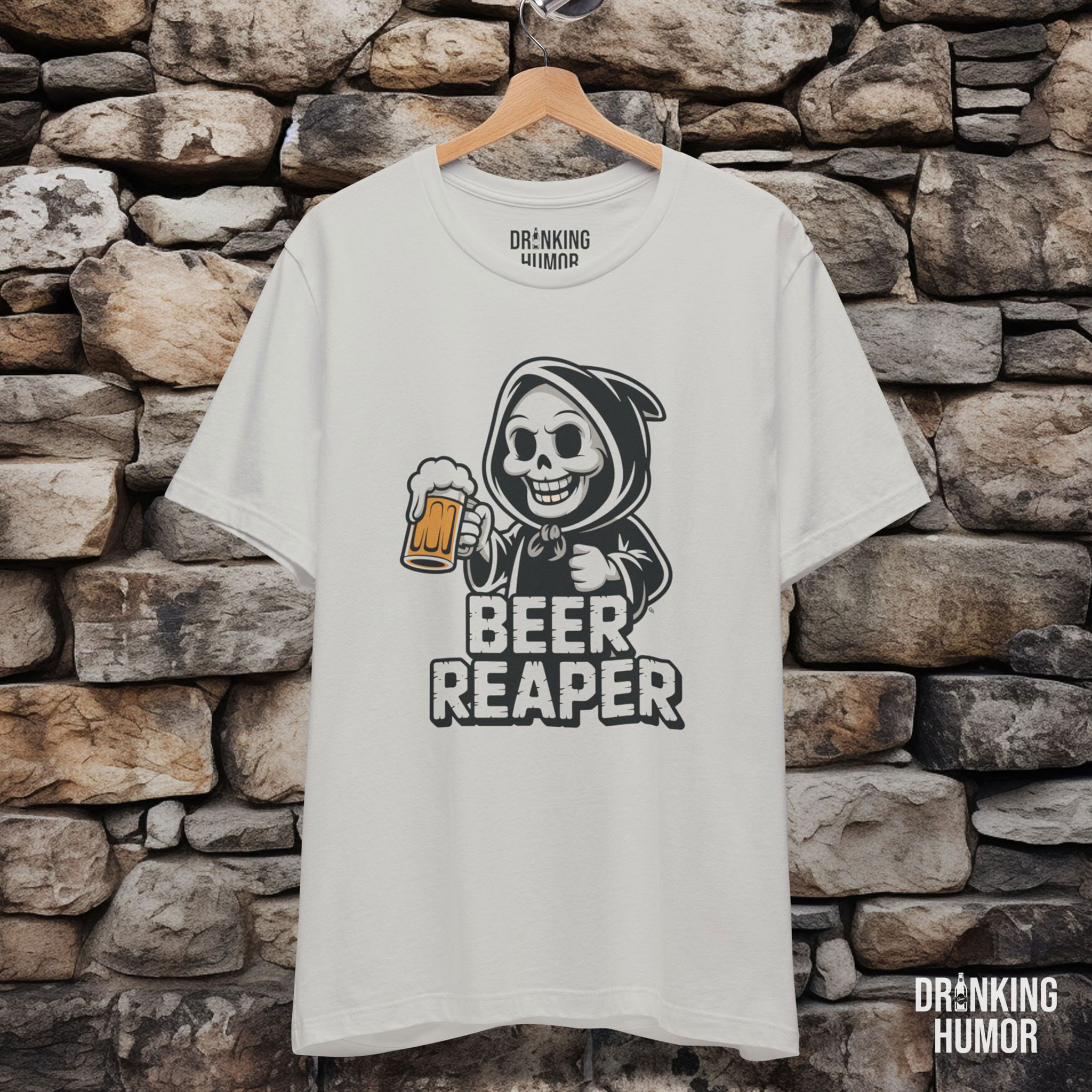 Beer Reaper – Grim Drinker Mascot Unisex T-Shirt product thumbnail image
