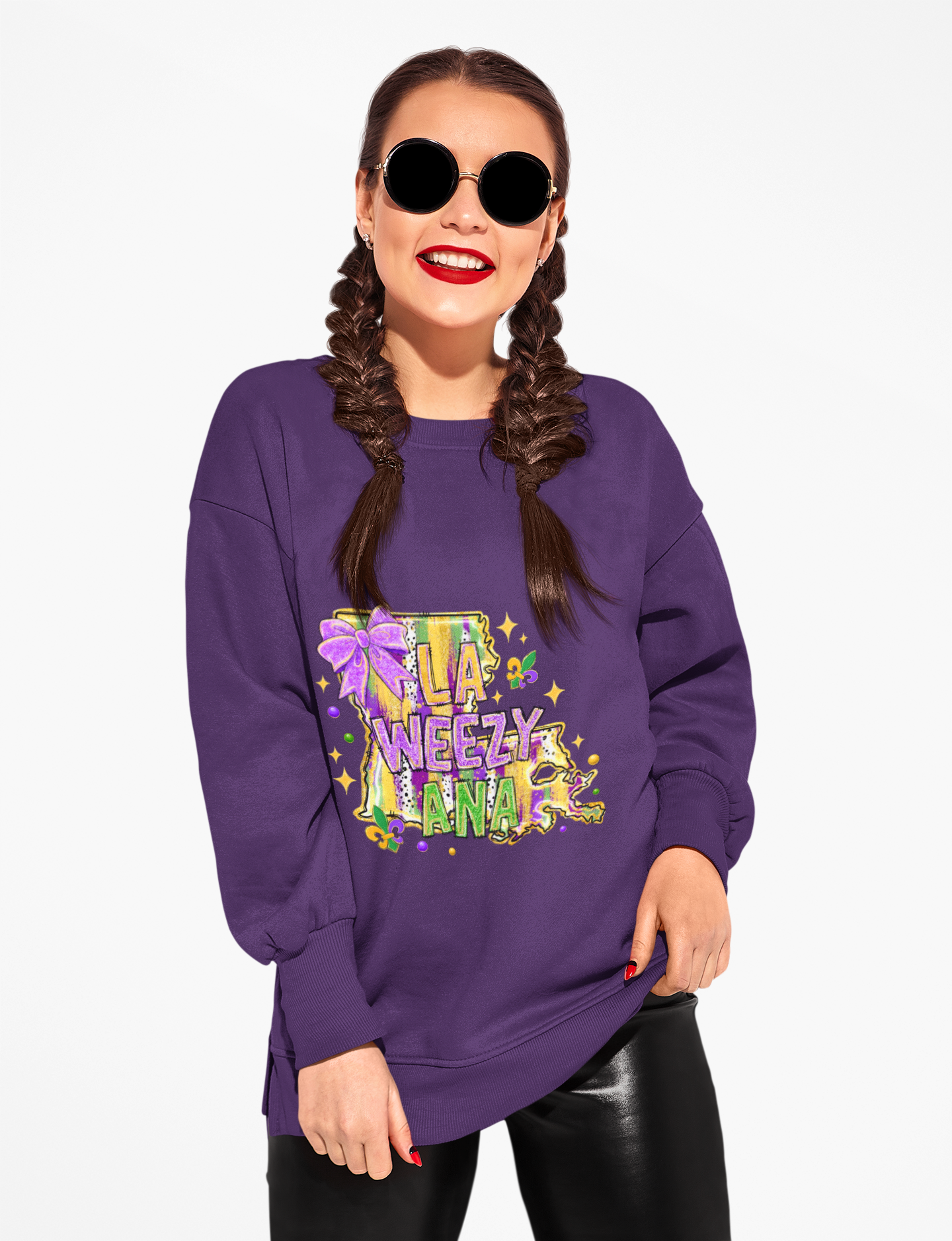 Celebrate Mardi Gras Unisex Long Sleeve Tee – 'La Weezy Anna' Fun Design