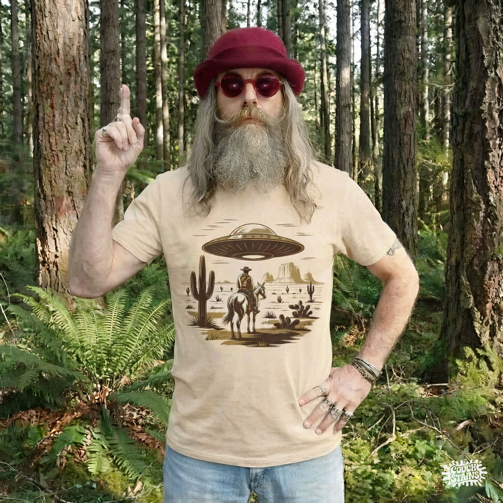 Western UFO — Close Encounters of the Cowboy Kind Unisex T-Shirt product thumbnail image Western UFO — Close Encounters of the Cowboy Kind Unisex T-Shirt product thumbnail image