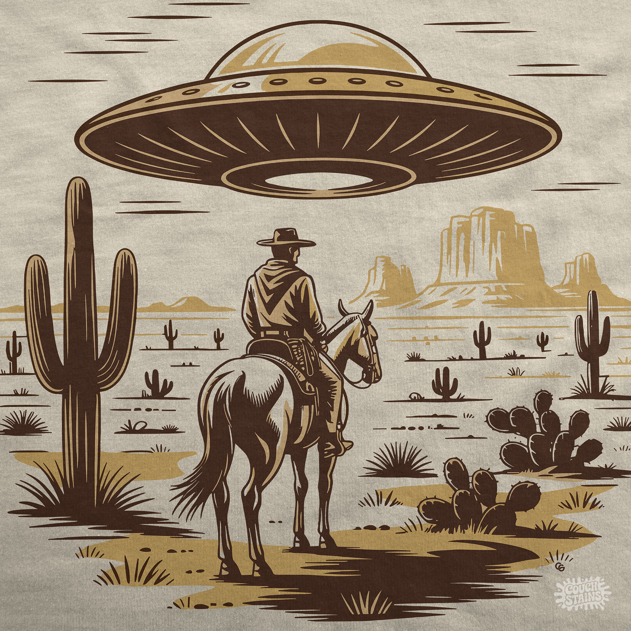 Western UFO — Close Encounters of the Cowboy Kind Unisex T-Shirt product thumbnail image Western UFO — Close Encounters of the Cowboy Kind Unisex T-Shirt product thumbnail image