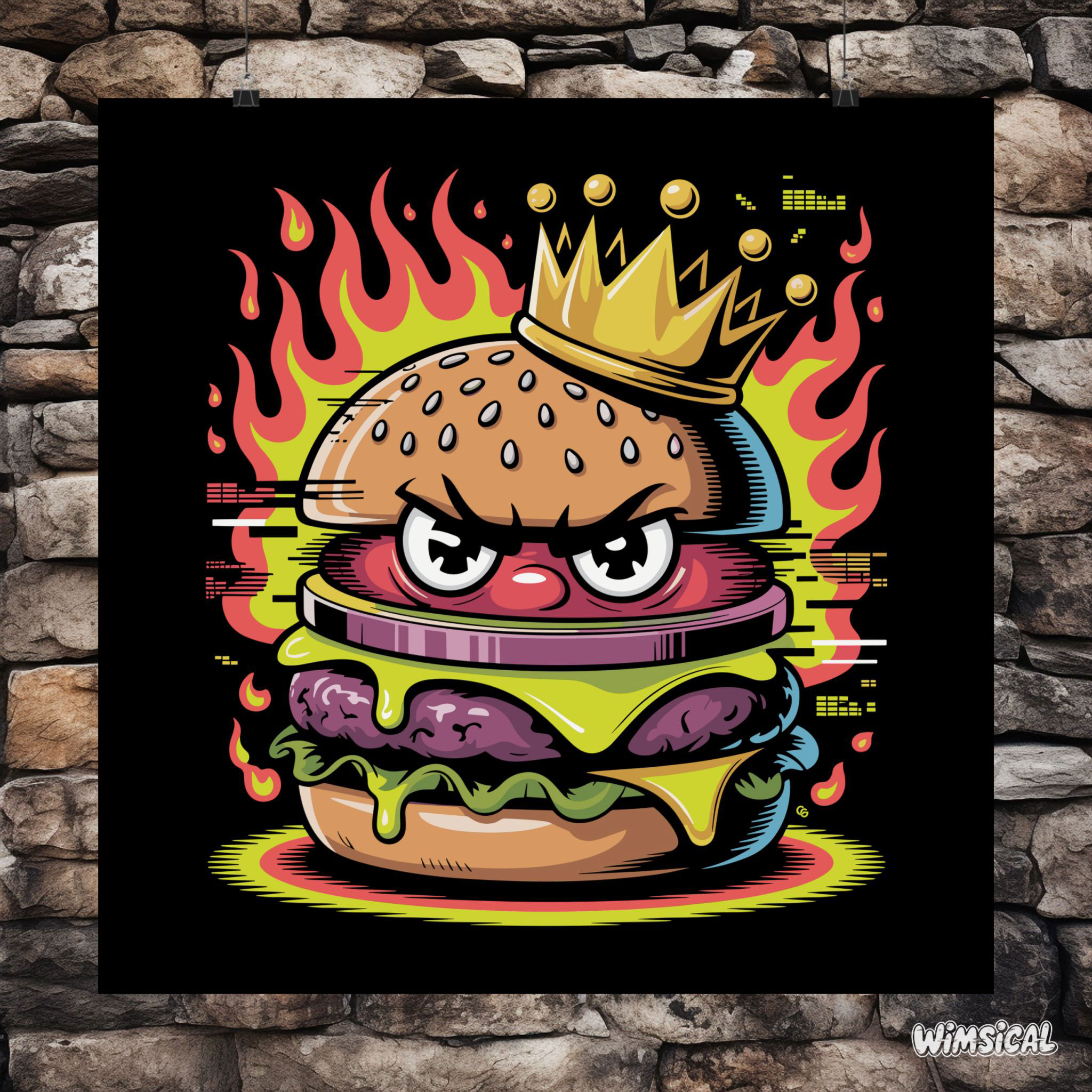 Burger Royalty — The Angry Cheeseburger King Poster product thumbnail image Burger Royalty — The Angry Cheeseburger King Poster product thumbnail image