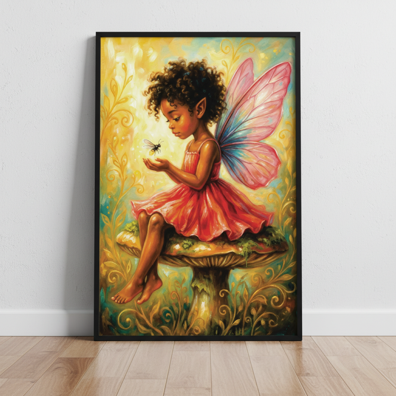 Butterfly Wings Fairy Girl Wall Art Poster— Heirloom Fantasy Storybook Pink Bedroom Decor (Matte, Museum-Grade) product thumbnail image Butterfly Wings Fairy Girl Wall Art Poster— Heirloom Fantasy Storybook Pink Bedroom Decor (Matte, Museum-Grade) product thumbnail image