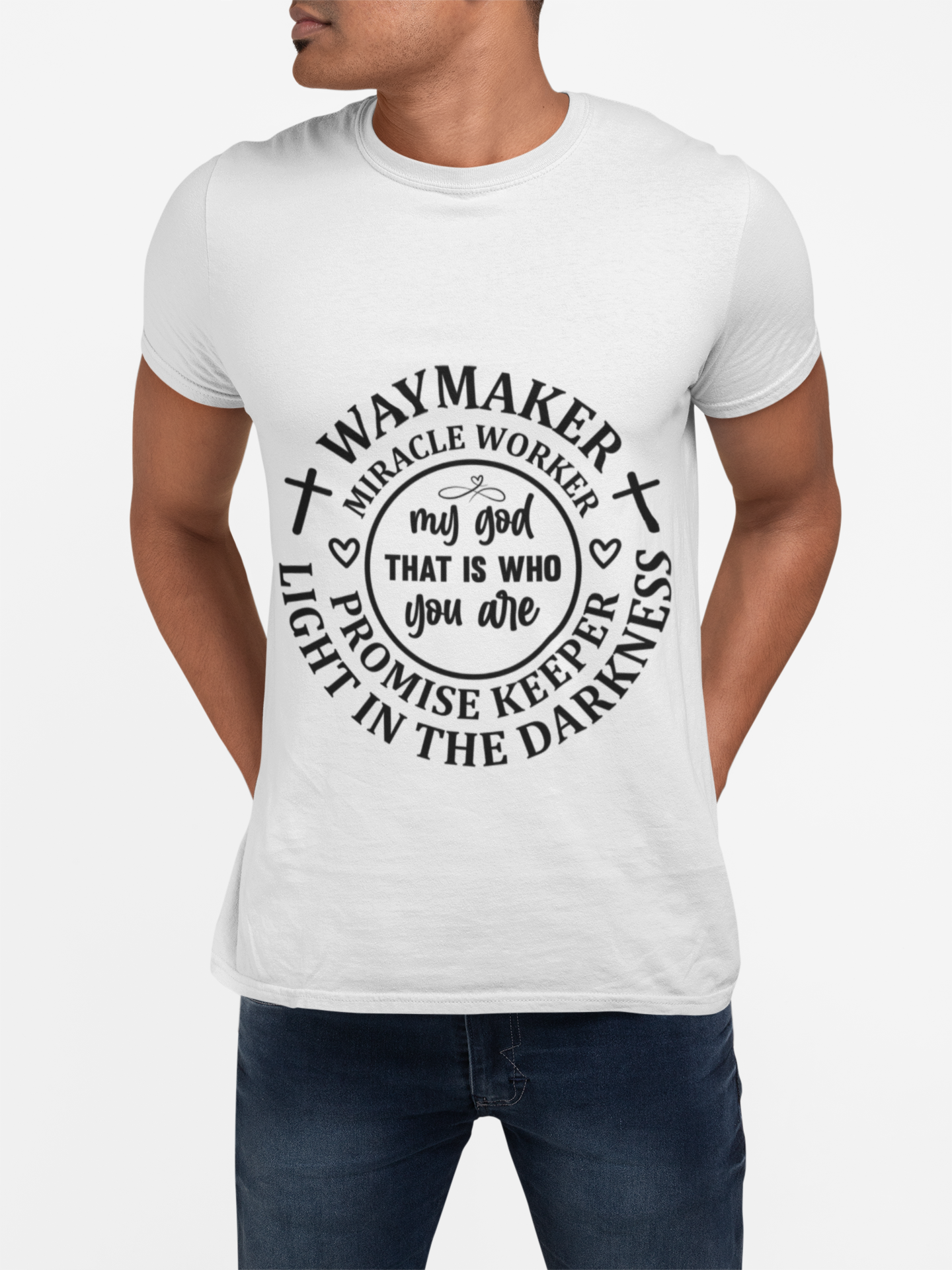 Comfort meets Style Unisex Tee with Uplifting Messages - Ideal for Everyday Wear and Faith-Based Gatherings product thumbnail image