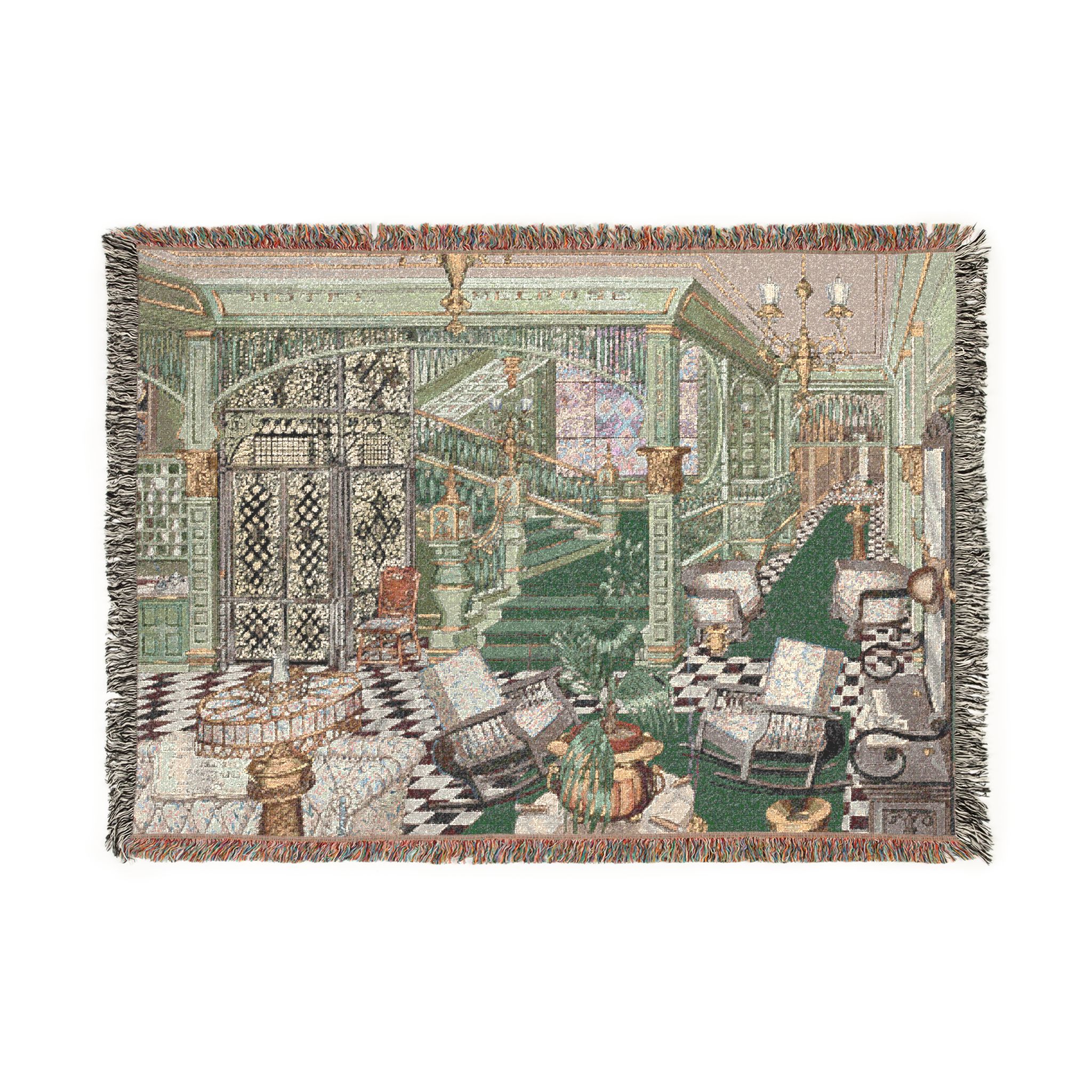 retro melrose lobby woven tapestry blanket product thumbnail image