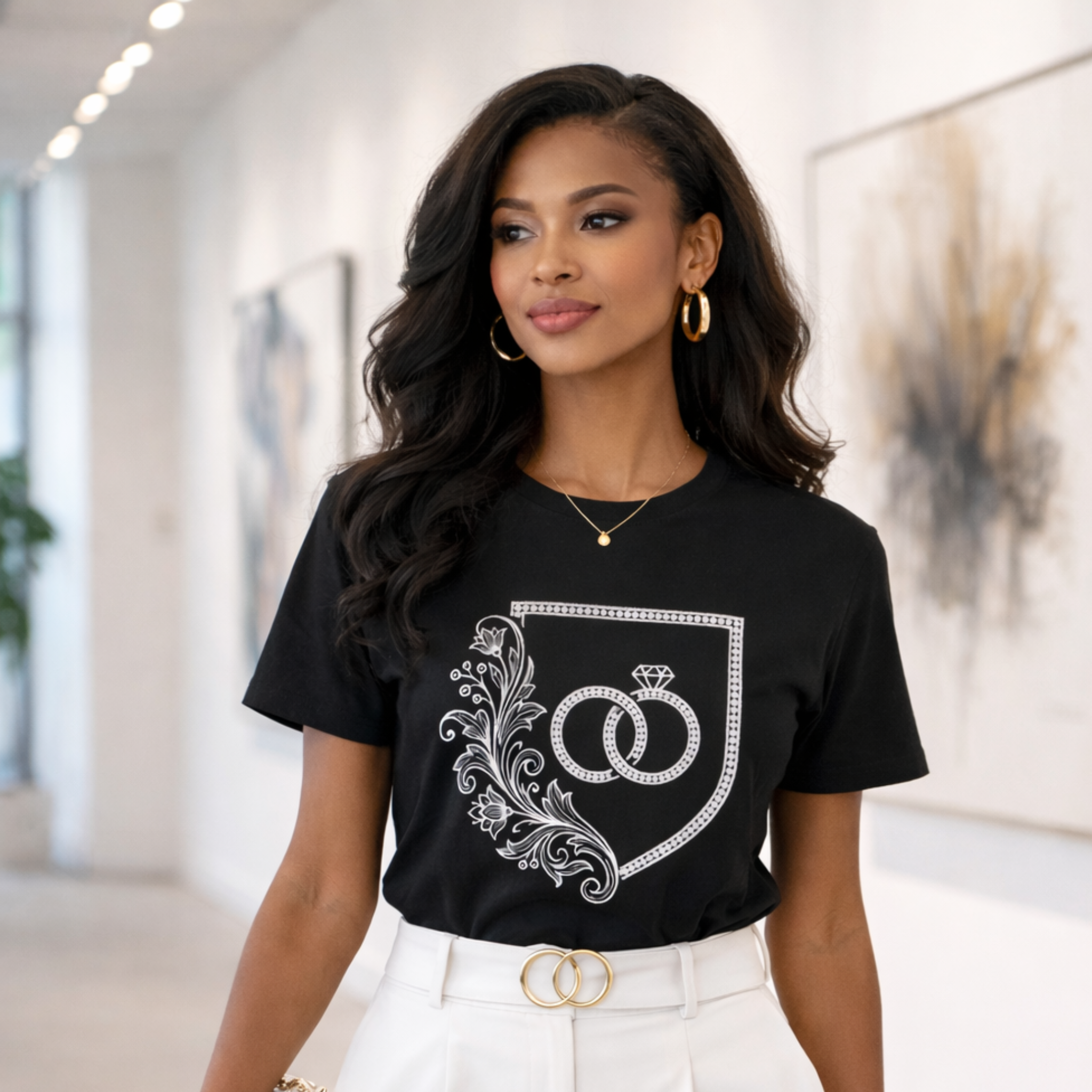 BrideEra Logo T-Shirt — Elegant Bridal Shield Design product thumbnail image BrideEra Logo T-Shirt — Elegant Bridal Shield Design product thumbnail image