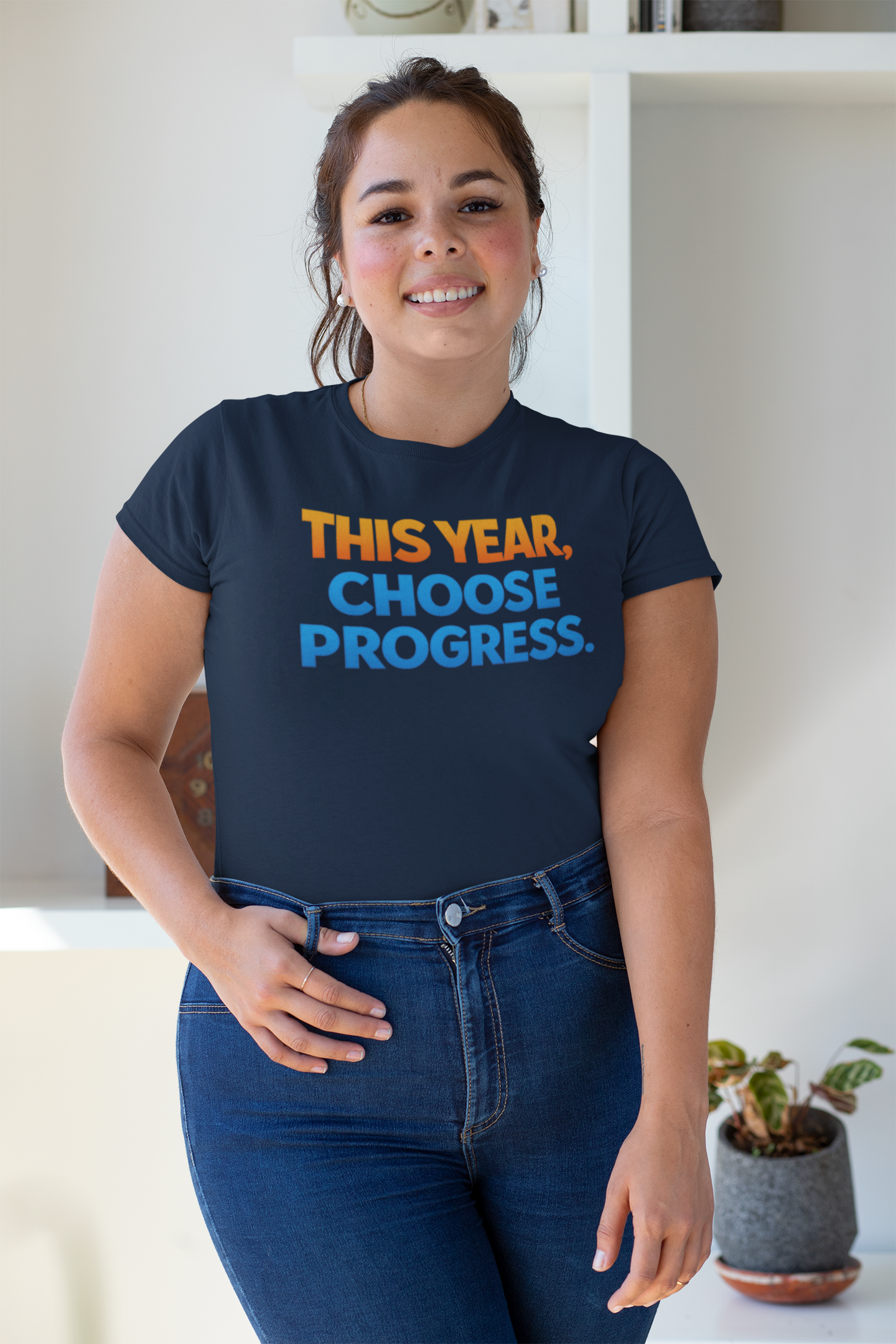 Choose Progress Tee — "This Year, Choose Progress" Motivational Cotton T-Shirt Choose Progress Tee — "This Year, Choose Progress" Motivational Cotton T-Shirt