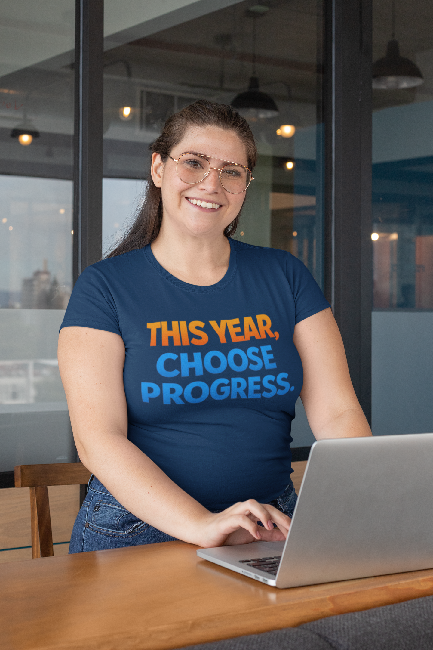 Choose Progress Tee — "This Year, Choose Progress" Motivational Cotton T-Shirt product thumbnail image Choose Progress Tee — "This Year, Choose Progress" Motivational Cotton T-Shirt product thumbnail image