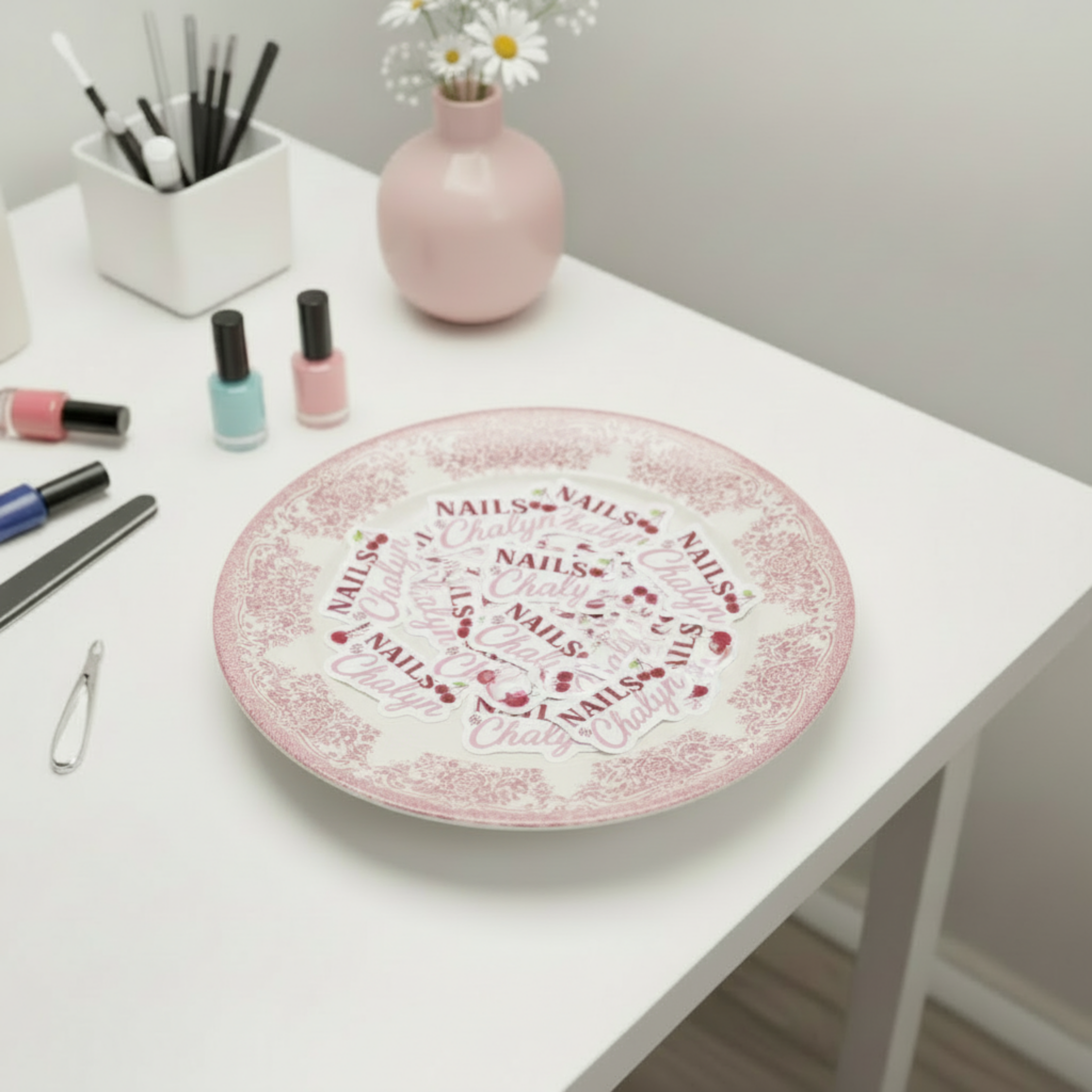 Nails by Chalyn Sticker, Cute Kiss Cut Laptop Decor, Aesthetic Gifts for Her, Planner Stickers, Unique Stationery. product thumbnail image Nails by Chalyn Sticker, Cute Kiss Cut Laptop Decor, Aesthetic Gifts for Her, Planner Stickers, Unique Stationery. product thumbnail image