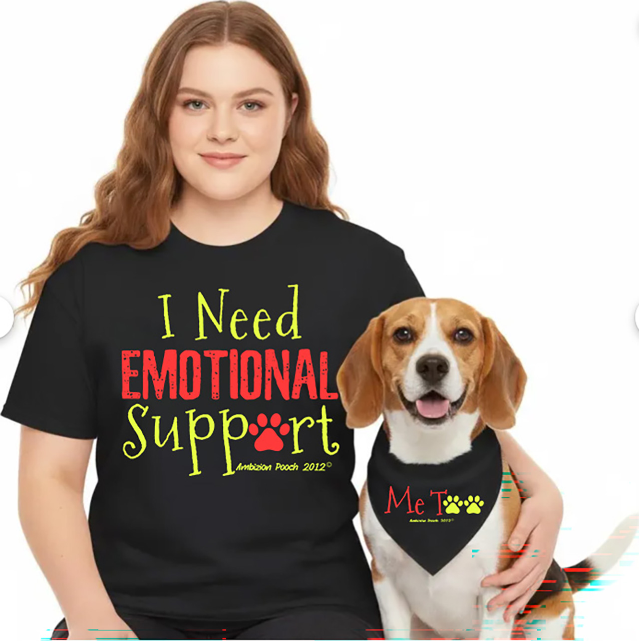 I Need Emotional Support — Me Too Pet &amp; Parent Matching T-Shirt product thumbnail image