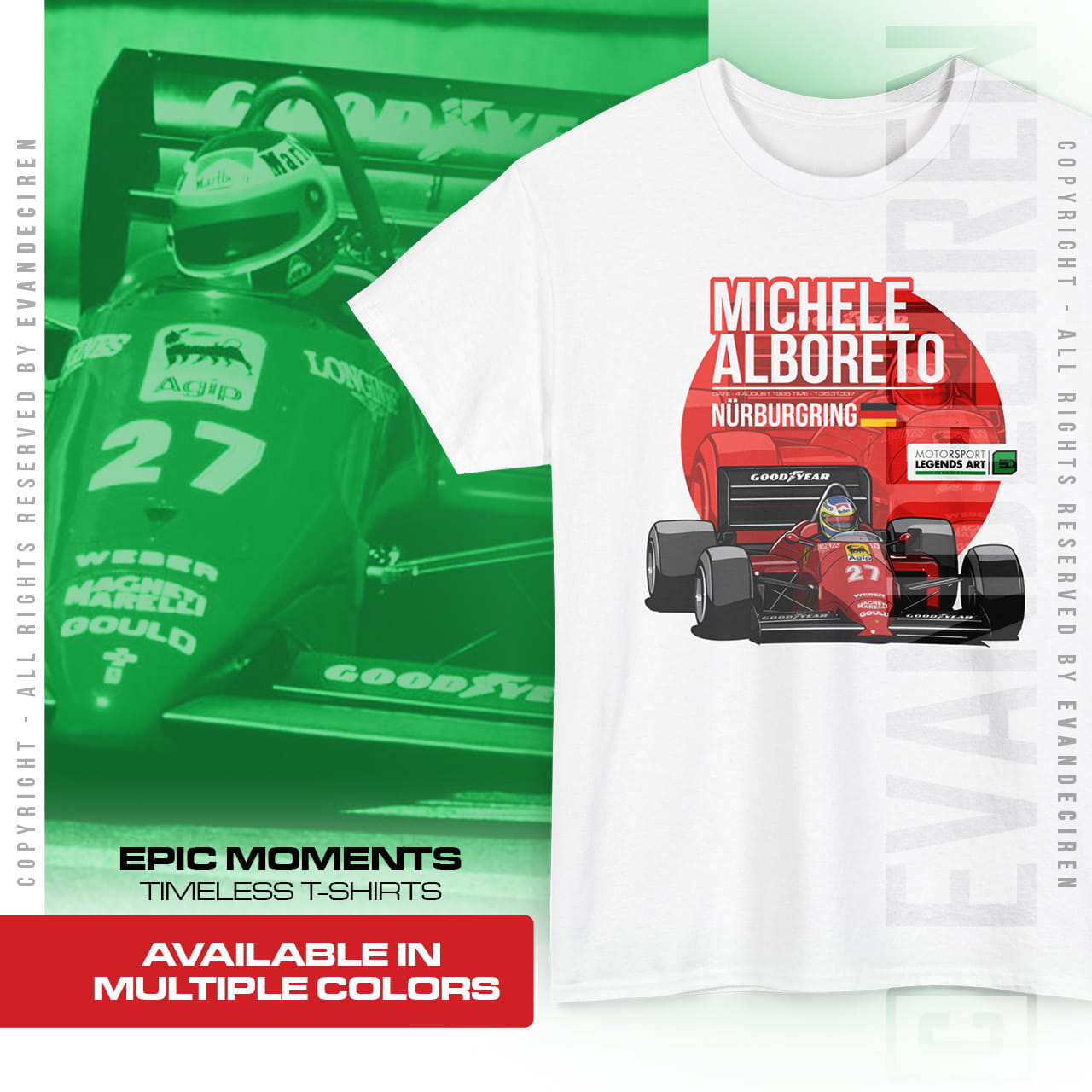 Michele Alboreto 1985 Legend Art | Nürburgring 
