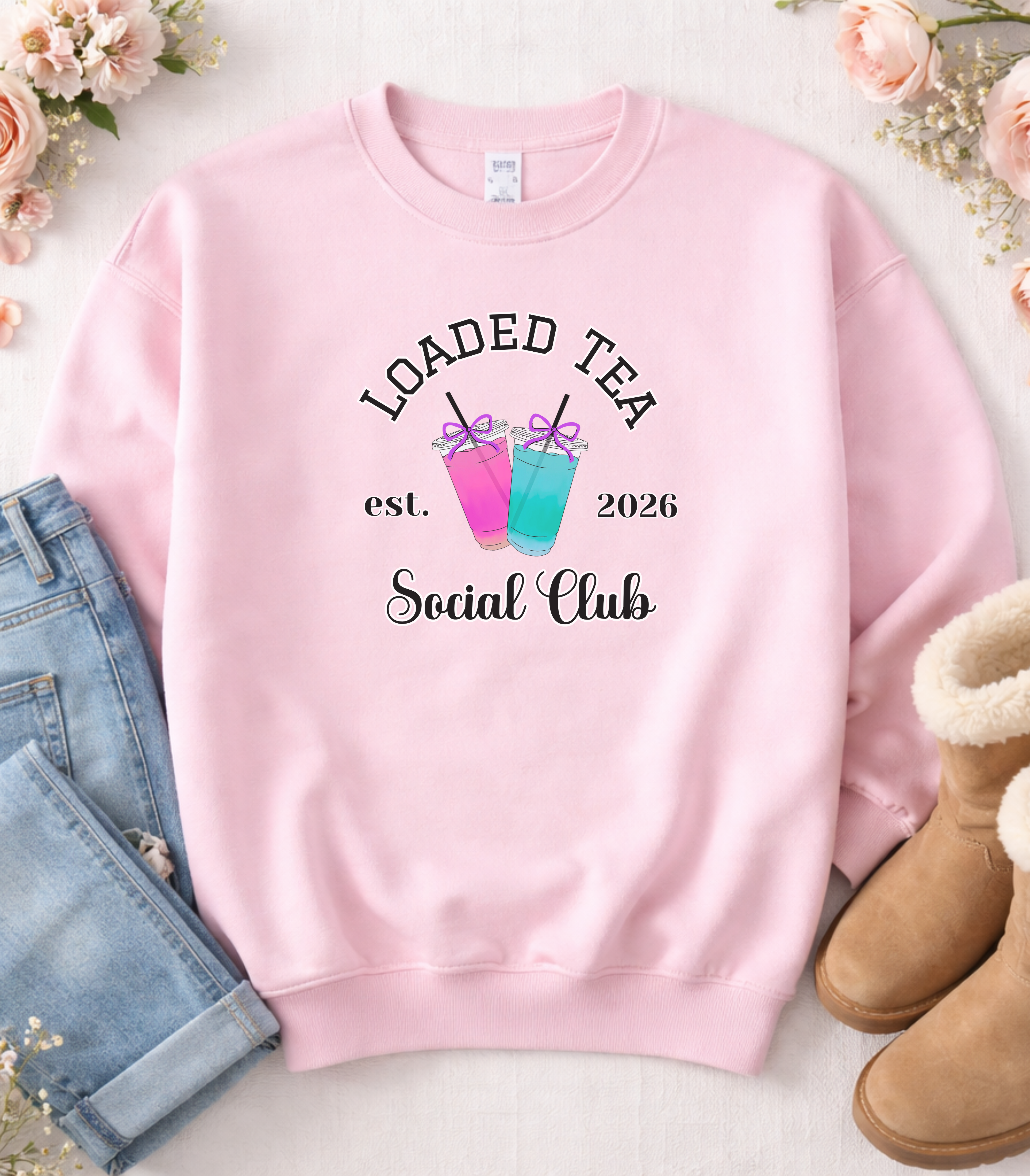 Loaded Tea Social Club Crewneck Sweatshirt 