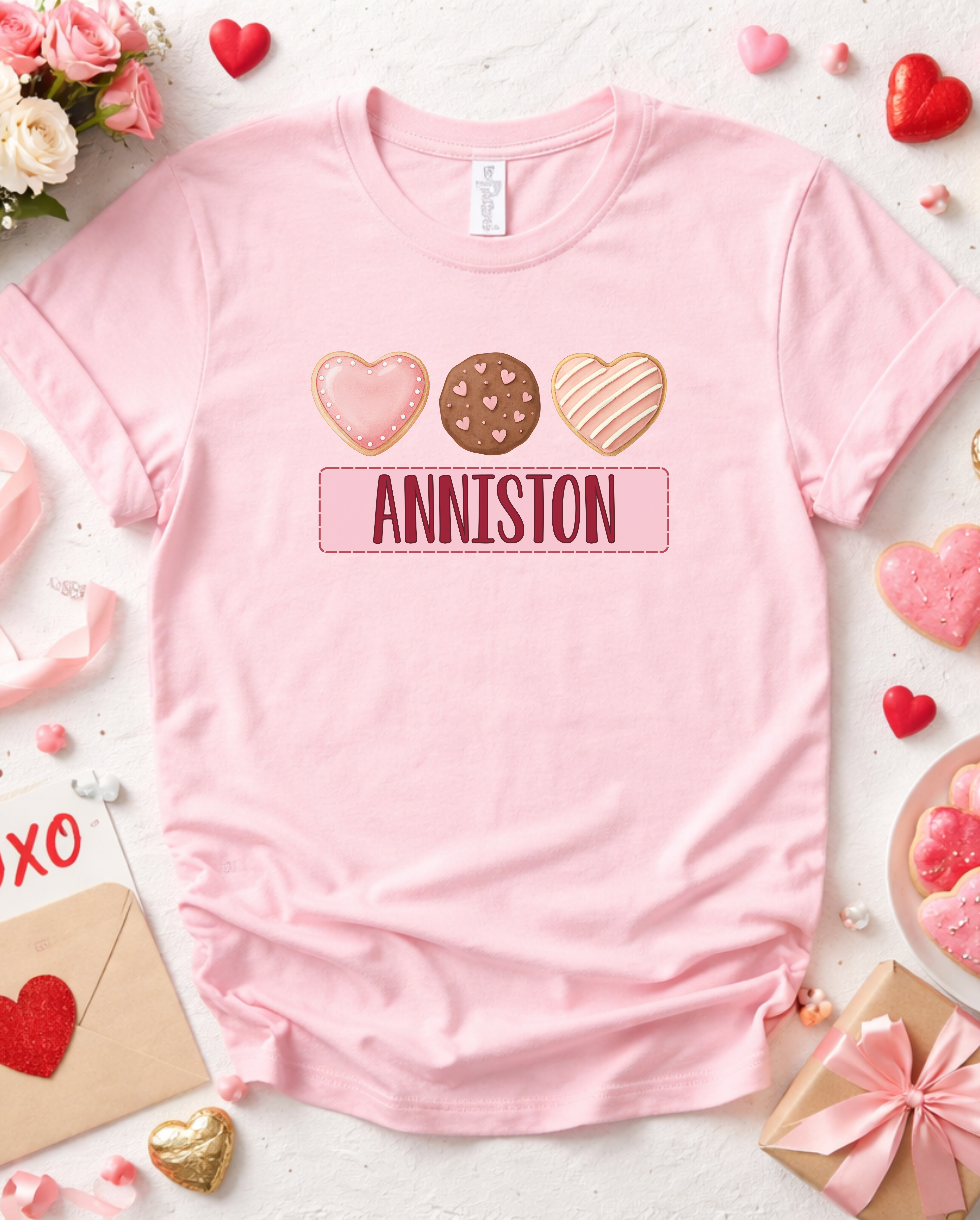 Toddler Personalized Valentines Cookie T-Shirt product thumbnail image