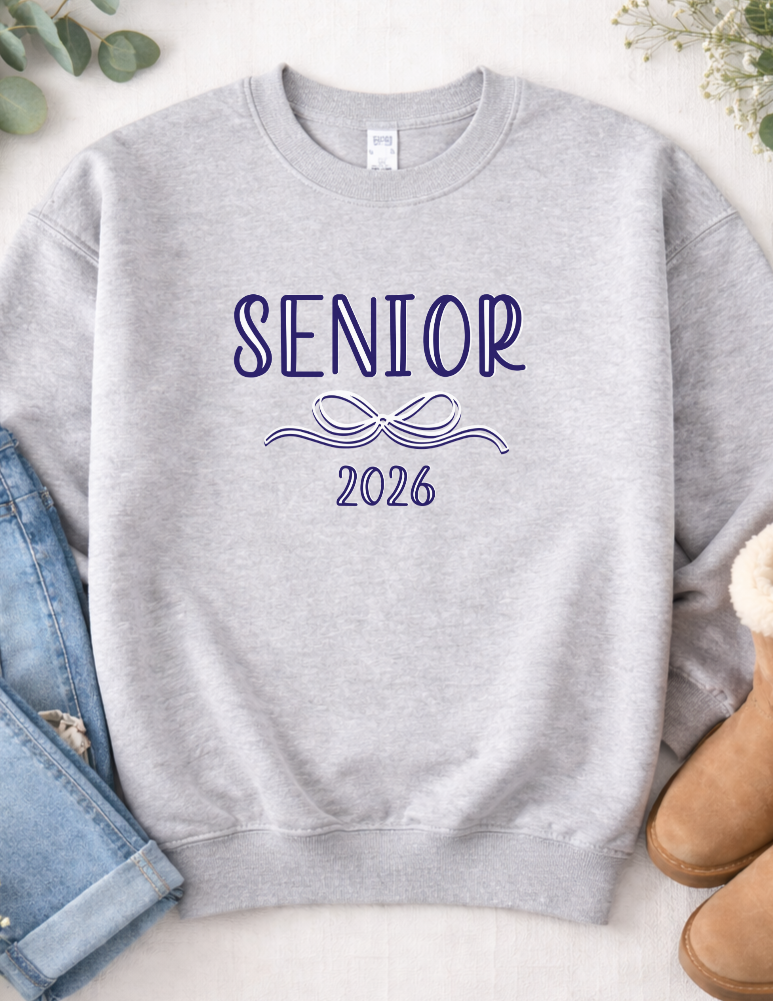 Senior 2026 Bow Crewneck Sweatshirt 