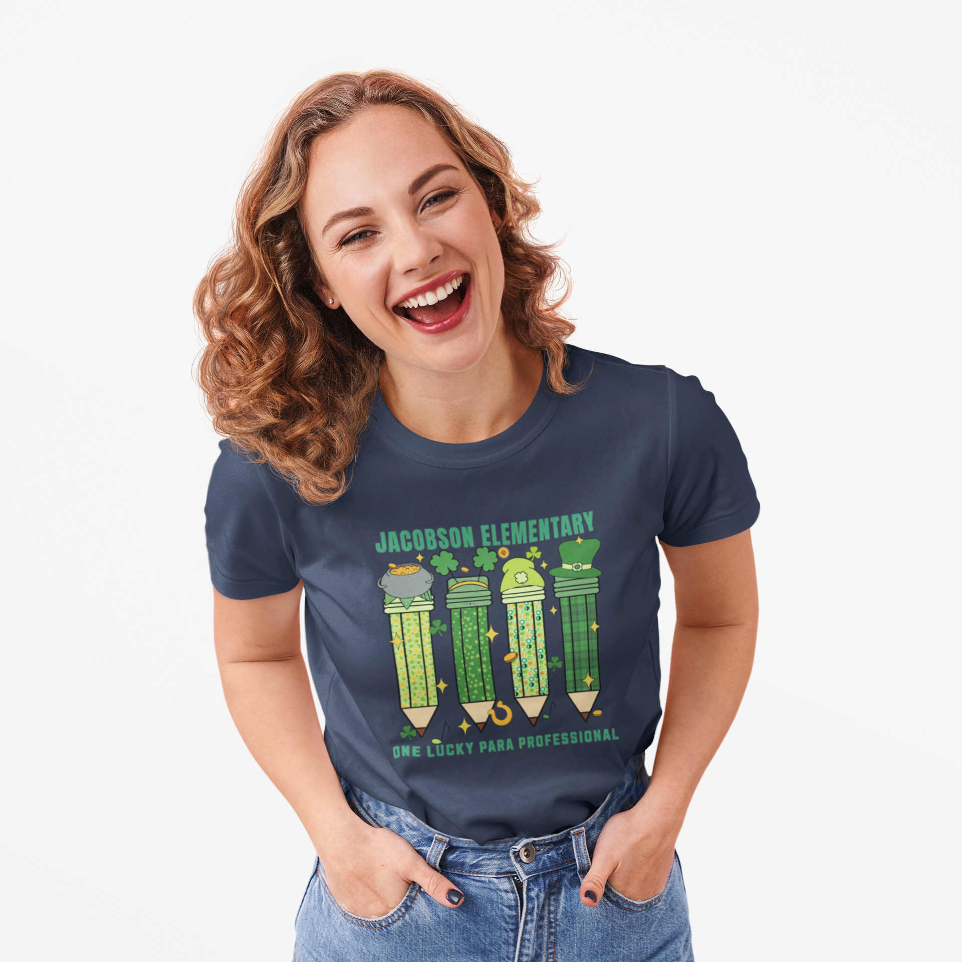 Jacobson Elementary St. Patrick’s Day T-Shirt – “One Lucky Para Professional” product thumbnail image Jacobson Elementary St. Patrick’s Day T-Shirt – “One Lucky Para Professional” product thumbnail image