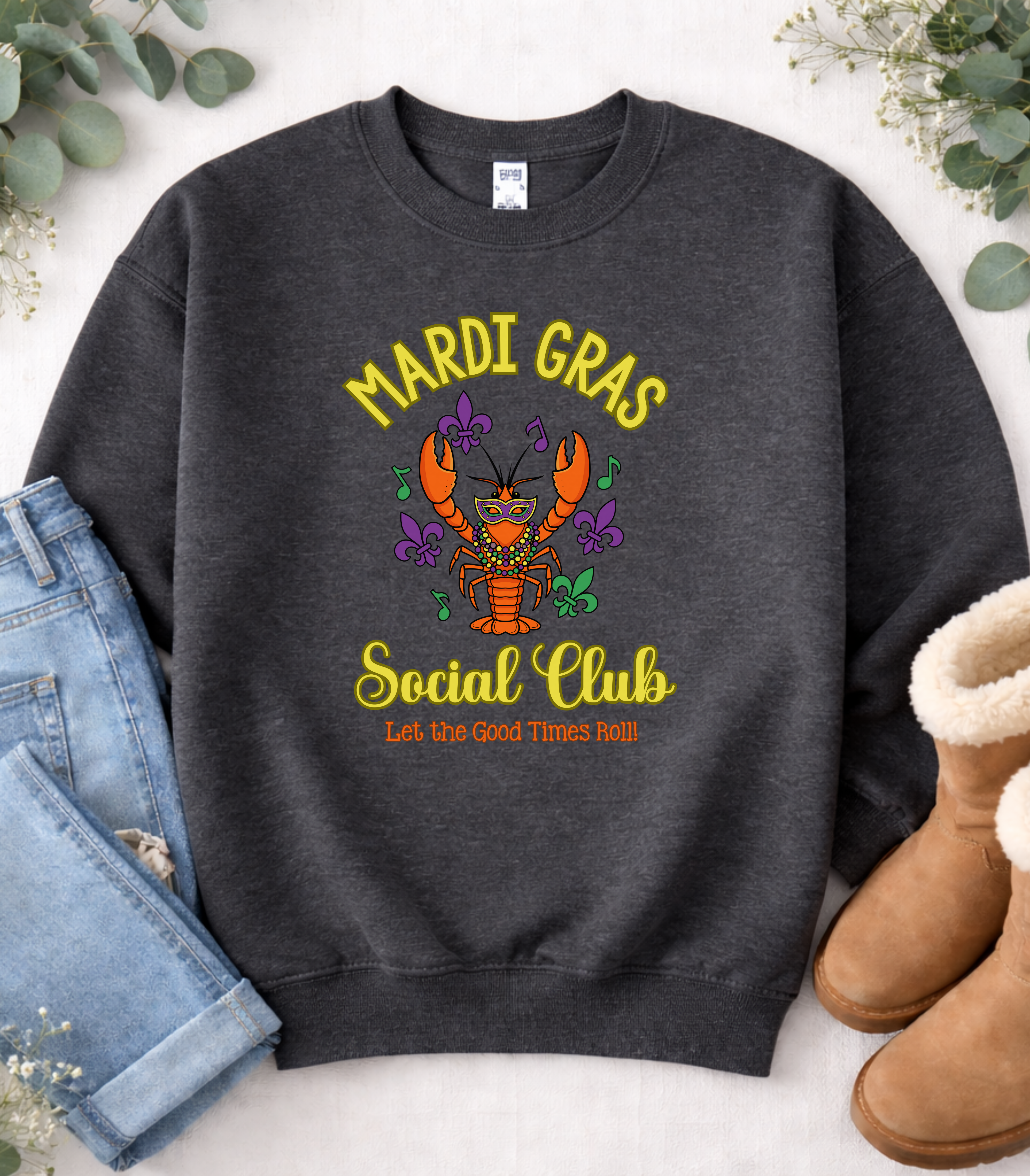 Mardi Gras Social Club Crewneck Sweatshirt product thumbnail image Mardi Gras Social Club Crewneck Sweatshirt product thumbnail image