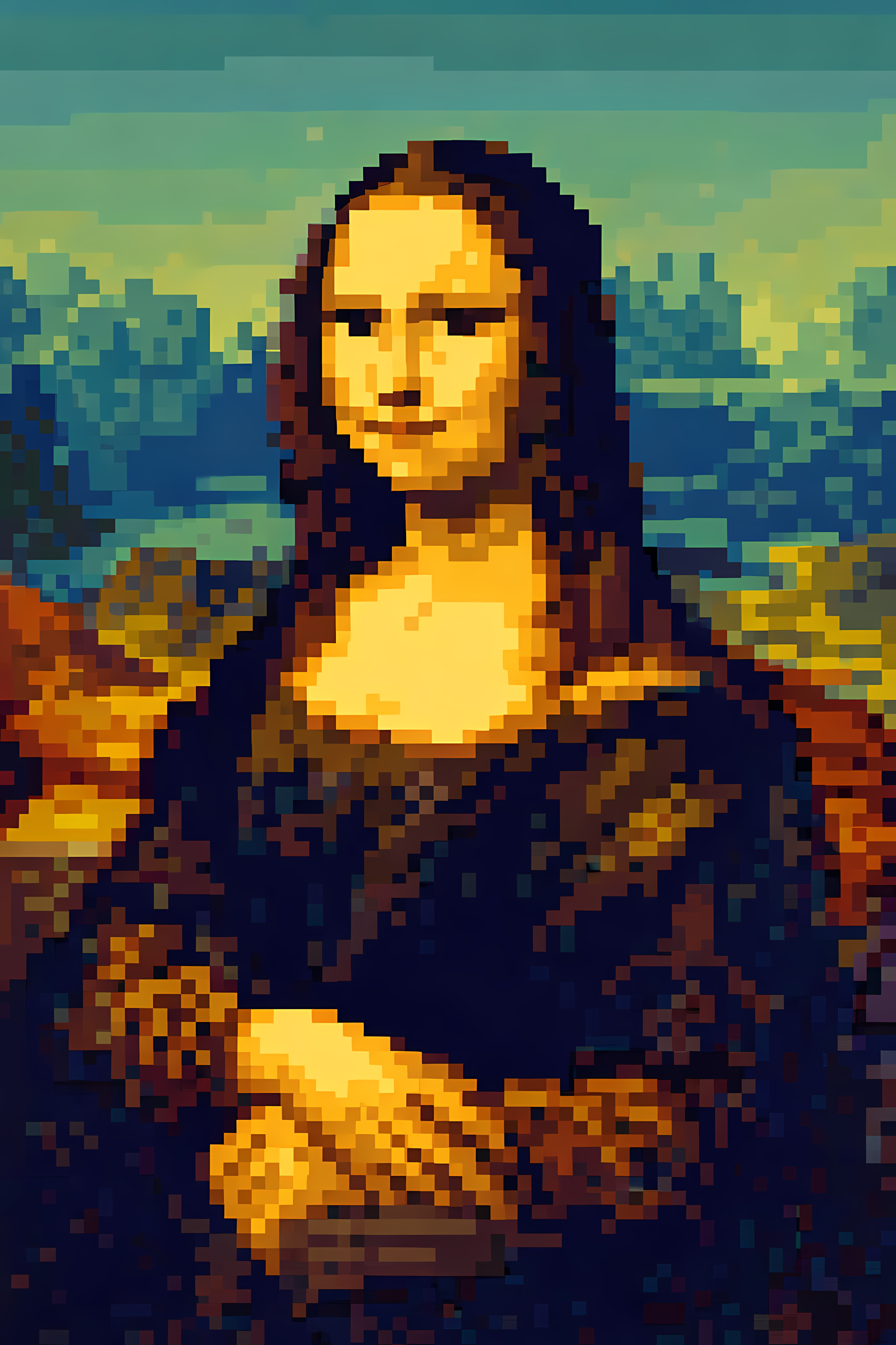 Mona Lisa 8-Bit T-Shirt product thumbnail image Mona Lisa 8-Bit T-Shirt product thumbnail image