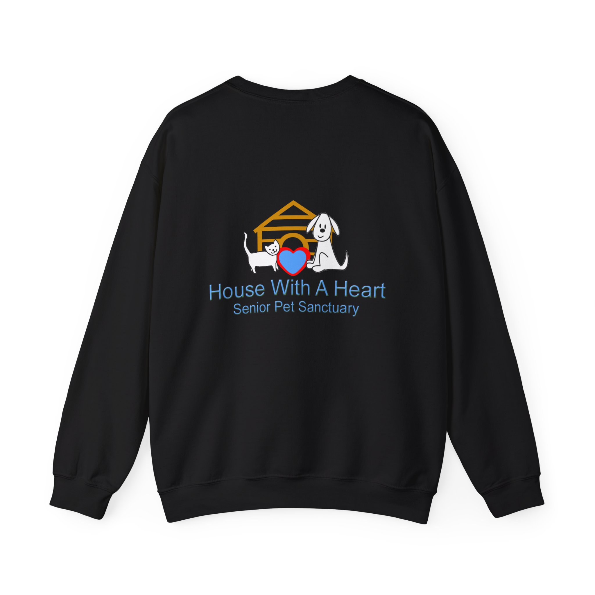 Senior Pet Sanctuary Sweatshirt — "House With A Heart" Crewneck with Watercolor Sunflower product thumbnail image Senior Pet Sanctuary Sweatshirt — "House With A Heart" Crewneck with Watercolor Sunflower product thumbnail image