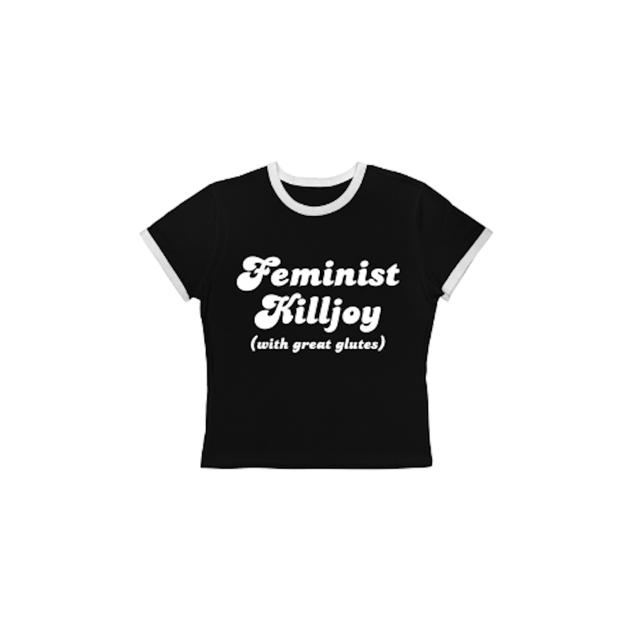 Feminist Killjoy Ringer Tee — Women's Retro Fit product thumbnail image Feminist Killjoy Ringer Tee — Women's Retro Fit product thumbnail image