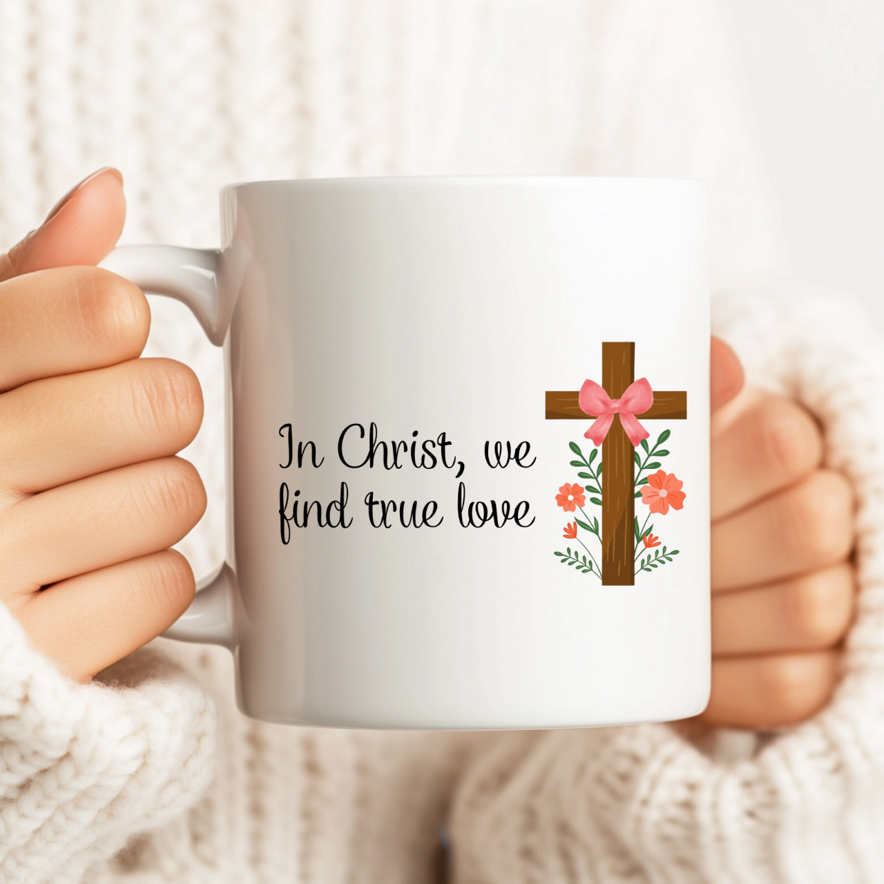 In Christ, We Find True Love Christian Coffee Mug | Ceramic Mug | Christian Gift | 11oz, 15oz product thumbnail image In Christ, We Find True Love Christian Coffee Mug | Ceramic Mug | Christian Gift | 11oz, 15oz product thumbnail image