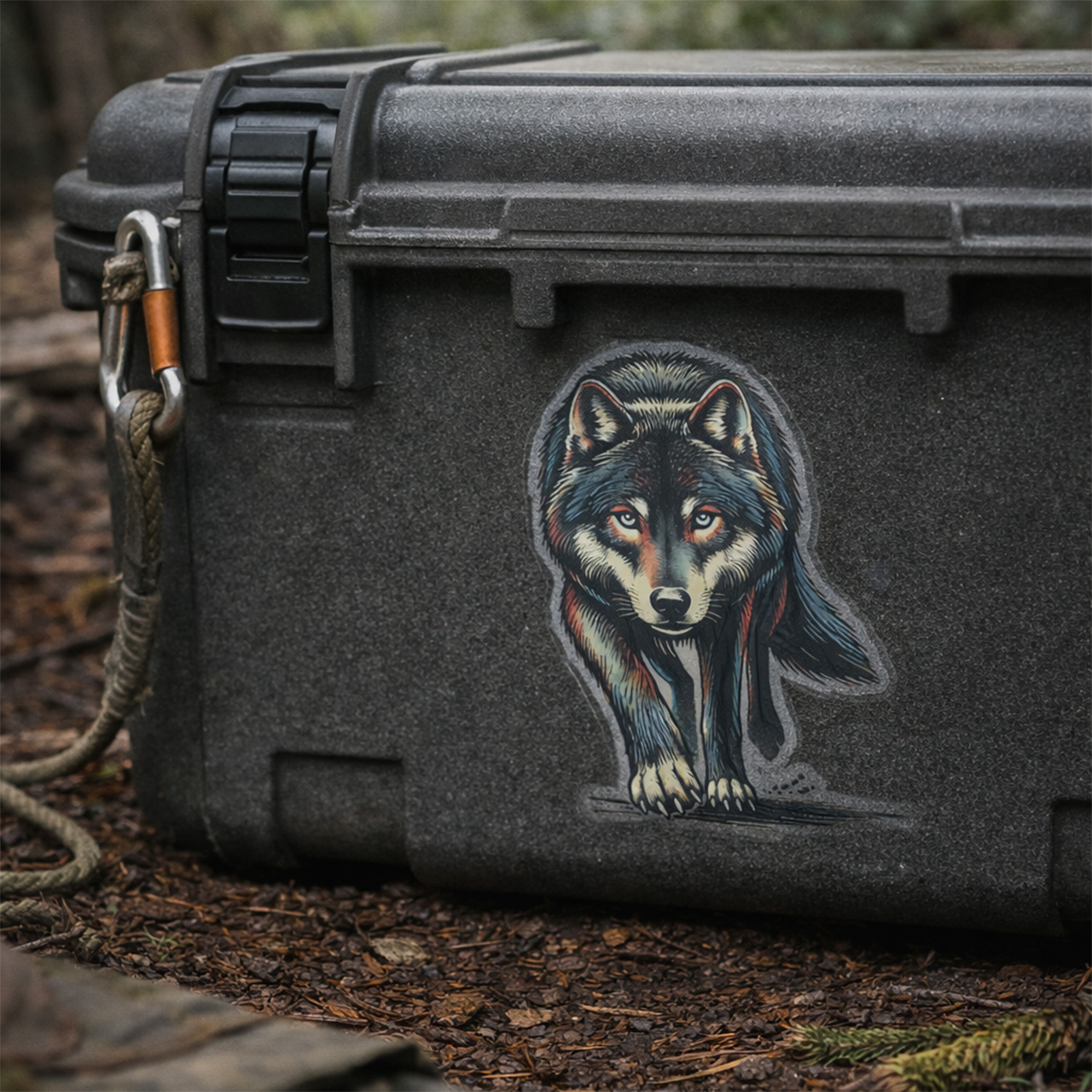Lone Wolf Sticker | Fierce Wolf Head Art Decal | Outdoor Adventure Laptop Water Bottle Journal Sticker product thumbnail image