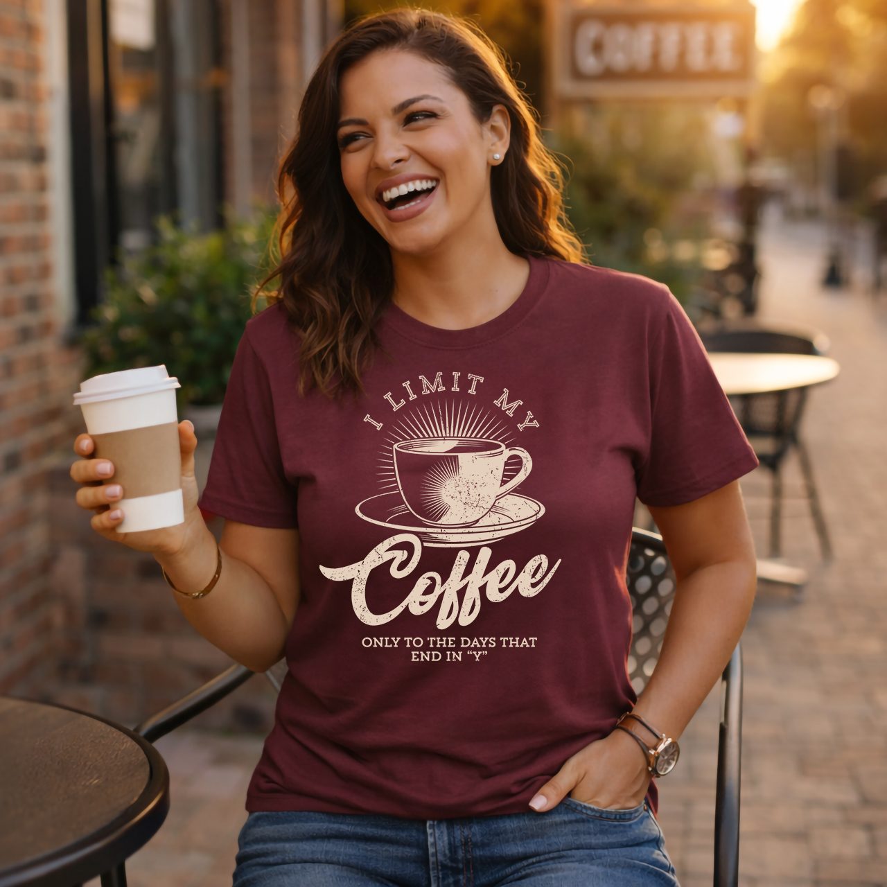 I Limit My Coffee Only To The Days That End In "Y" Shirt, Coffee Lovers Tee, Funny Vintage Mug Graphic product thumbnail image I Limit My Coffee Only To The Days That End In "Y" Shirt, Coffee Lovers Tee, Funny Vintage Mug Graphic product thumbnail image