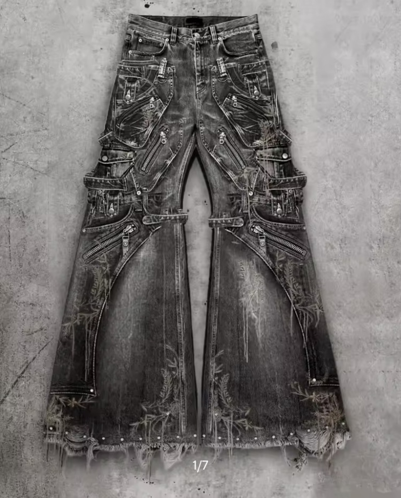 Custom y2k goth jeans product thumbnail image Custom y2k goth jeans product thumbnail image