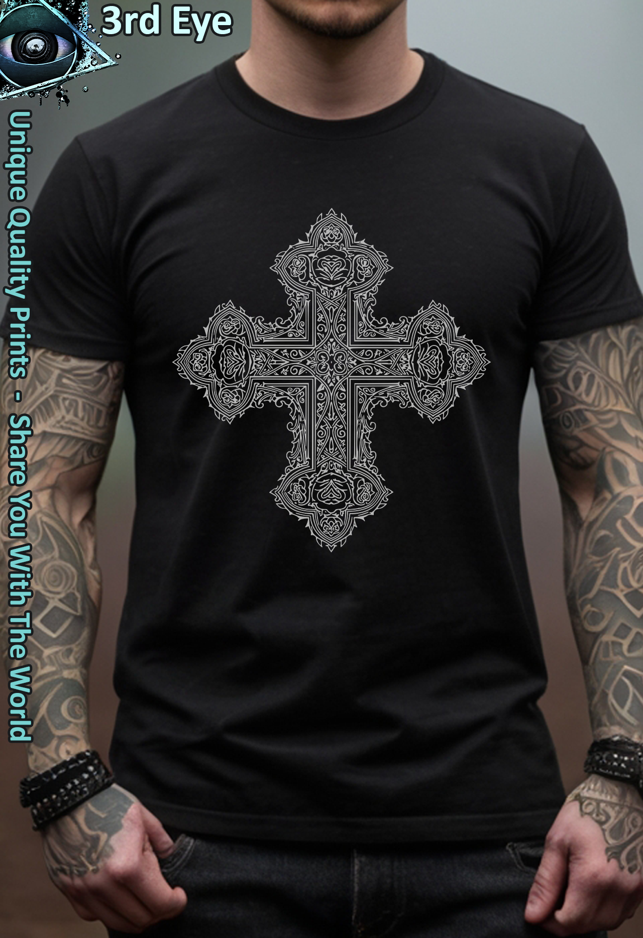 Vintage Gothic Christian Cross Faith Graphic product thumbnail image