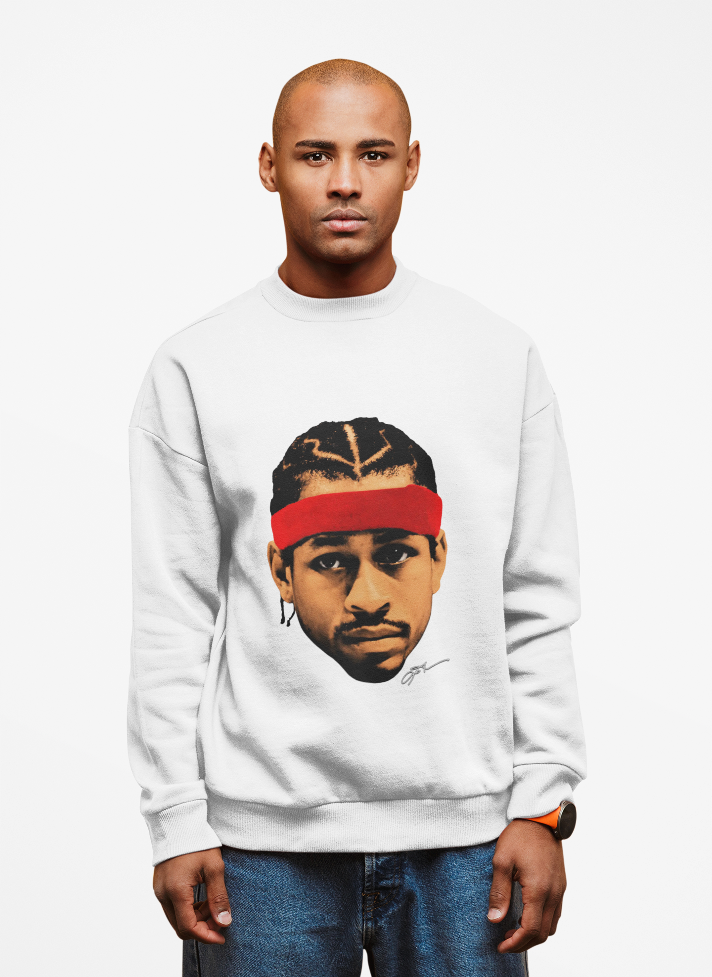 Unisex Crewneck Sweatshirt - Allen Iverson Inspired Design Unisex Crewneck Sweatshirt - Allen Iverson Inspired Design