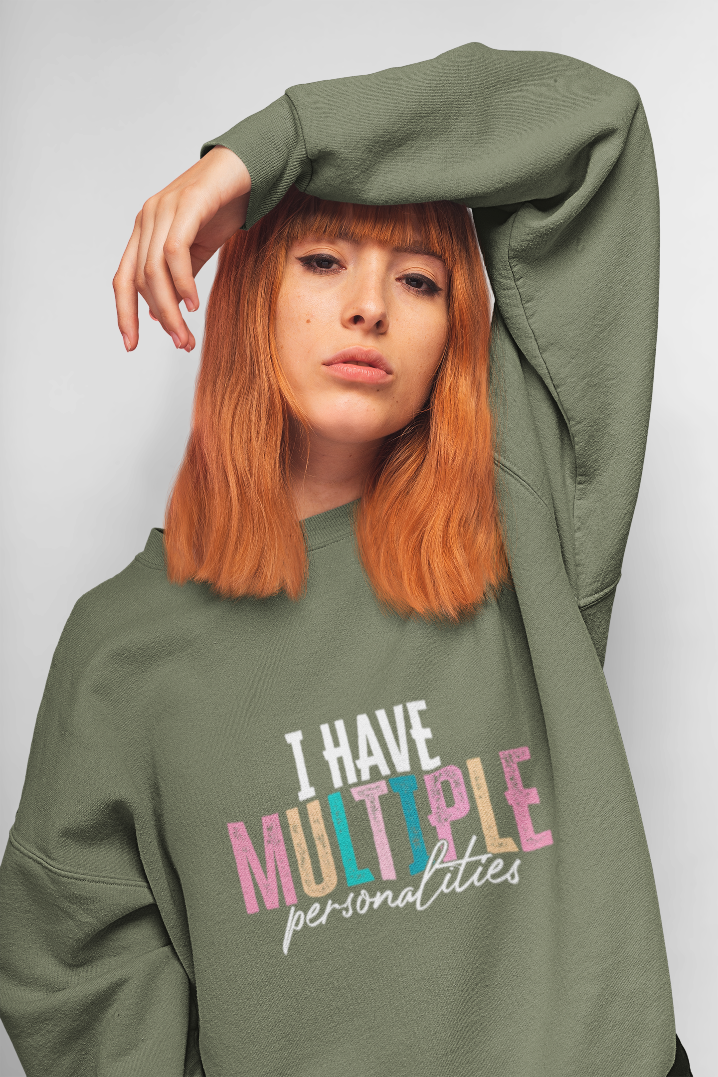 I Have Multiple Personalities Sweatshirt - Unisex Heavy Blend™ Crewneck for Quirky Individuals product thumbnail image
