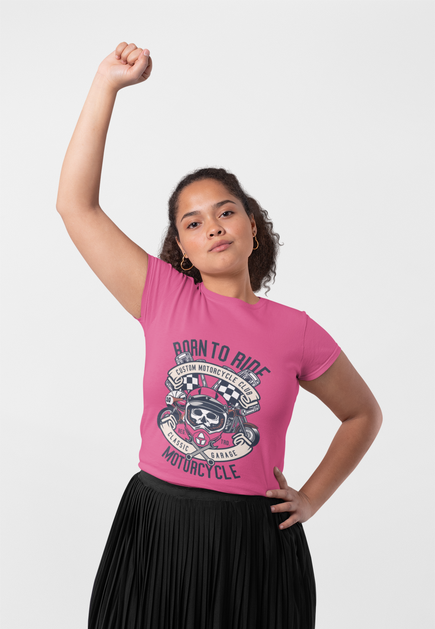 Born to Ride Motorcycle Unisex Heavy Cotton Tee - Custom Garage Design product thumbnail image