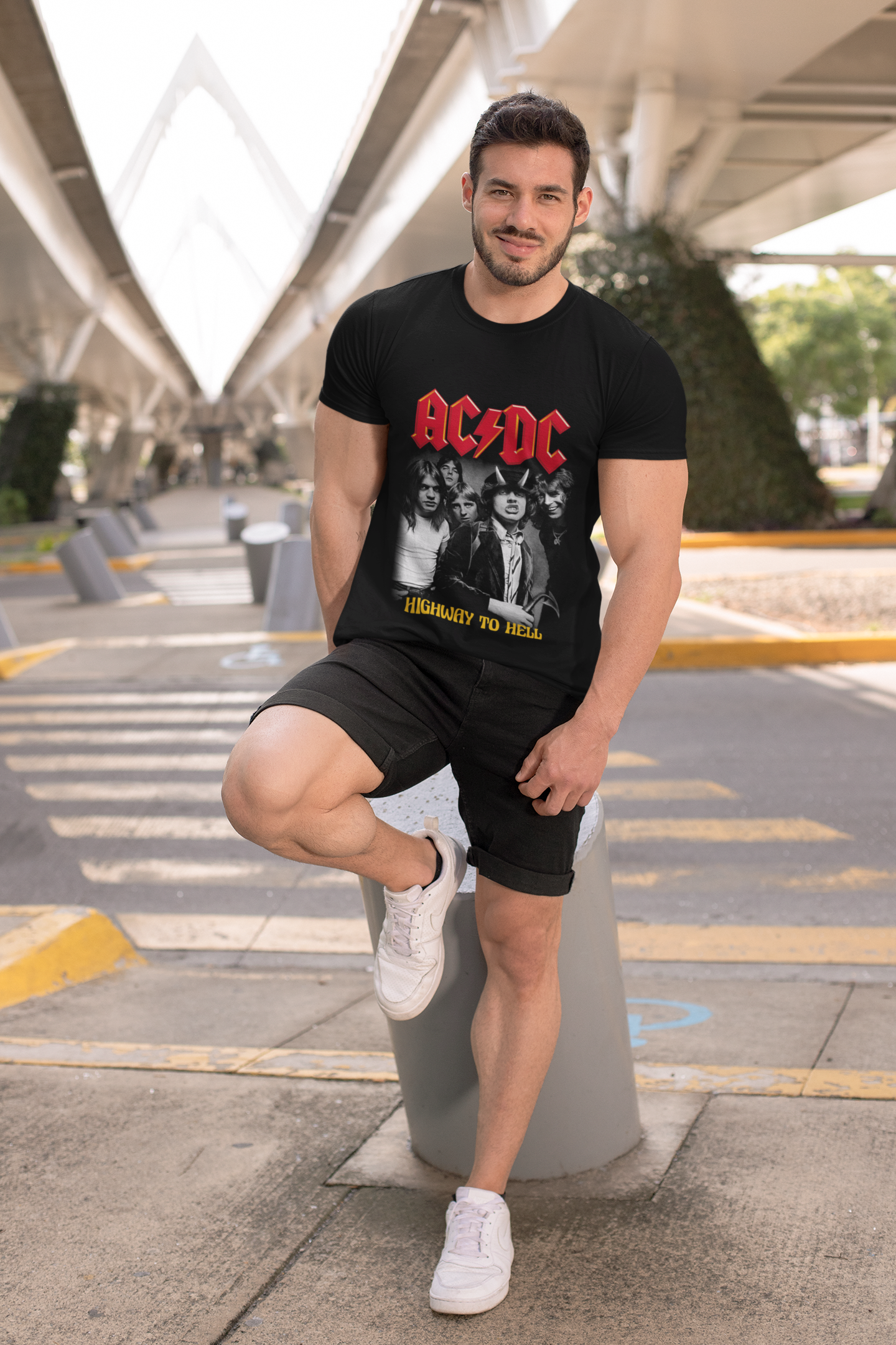 AC/DC Highway to Hell Unisex Heavy Cotton Tee - Rock Concert Style Shirt product thumbnail image AC/DC Highway to Hell Unisex Heavy Cotton Tee - Rock Concert Style Shirt product thumbnail image