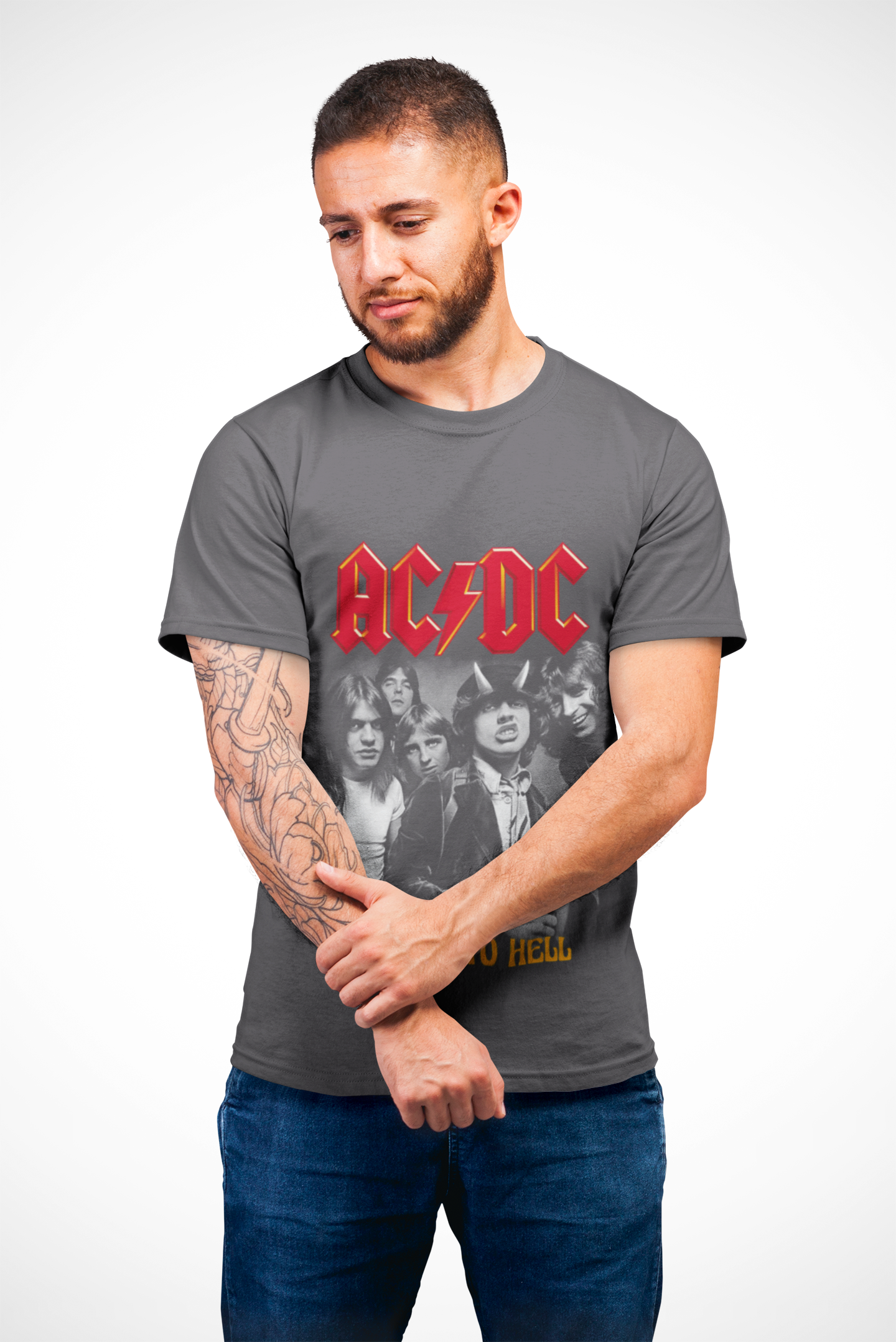 AC/DC Highway to Hell Unisex Heavy Cotton Tee - Rock Concert Style Shirt product thumbnail image AC/DC Highway to Hell Unisex Heavy Cotton Tee - Rock Concert Style Shirt product thumbnail image