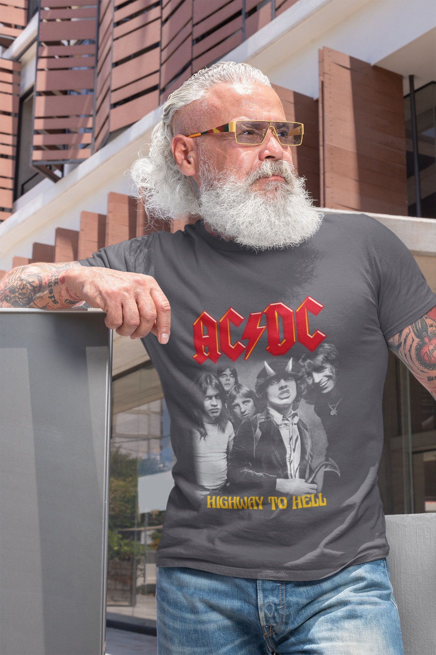 AC/DC Highway to Hell Unisex Heavy Cotton Tee - Rock Concert Style Shirt product thumbnail image AC/DC Highway to Hell Unisex Heavy Cotton Tee - Rock Concert Style Shirt product thumbnail image