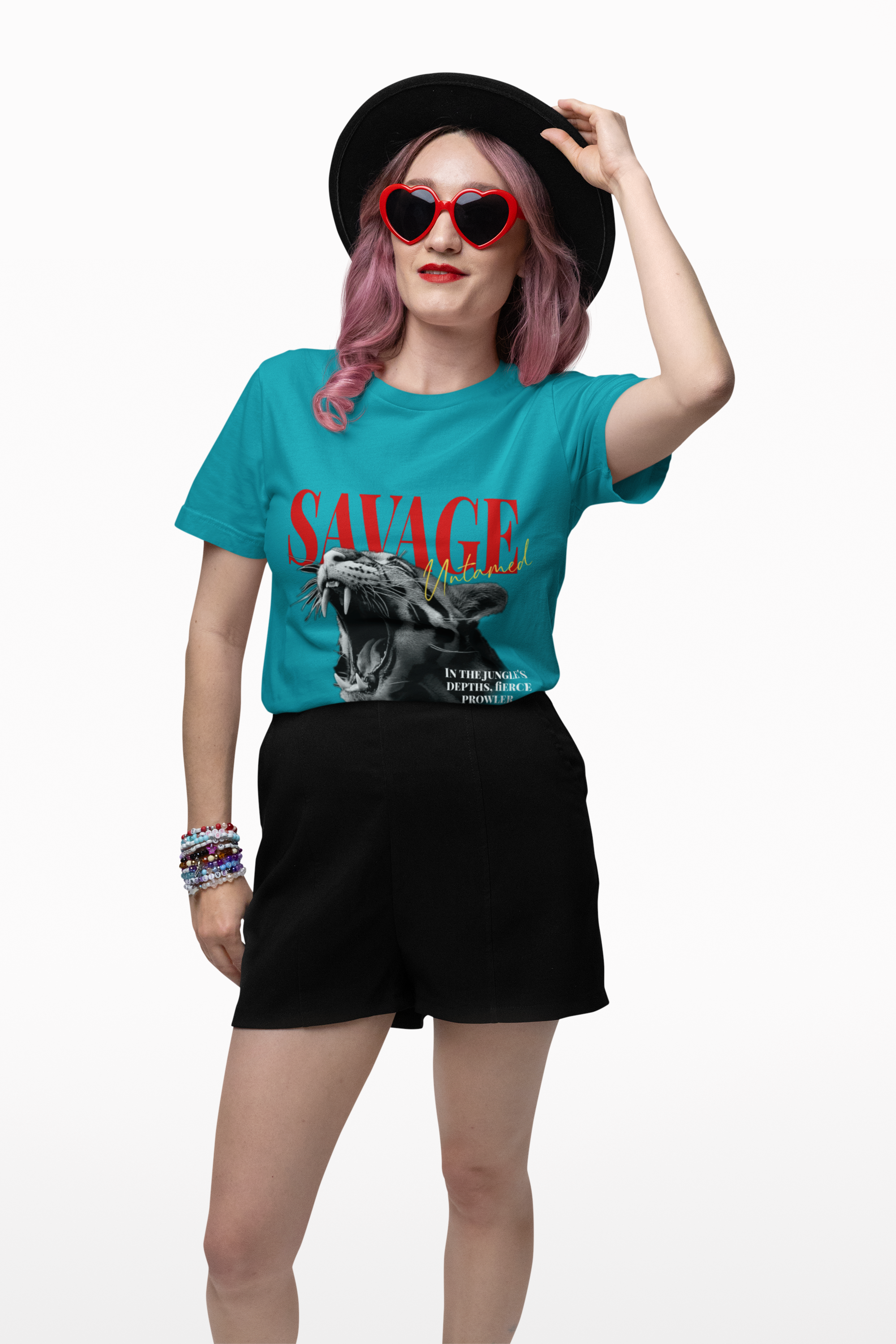 Savage Tiger Unisex Heavy Cotton Tee - Wild Graphic Tee for Bold Style product thumbnail image Savage Tiger Unisex Heavy Cotton Tee - Wild Graphic Tee for Bold Style product thumbnail image