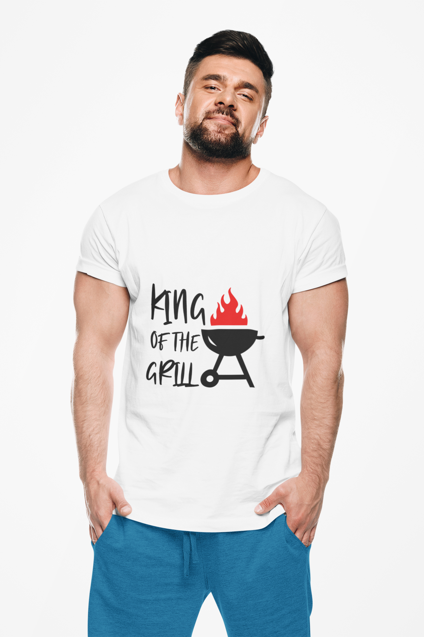 Men King of the Grill Heavy Cotton Tee product thumbnail image Men King of the Grill Heavy Cotton Tee product thumbnail image