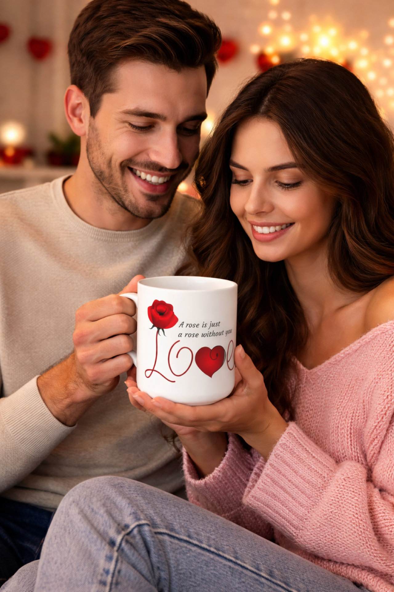 Personalize Ceramic Mug 15oz, Valentines day mug, A rose is just a rose mug, I heart mug, Birthday mug, Anniversary Gift, Wife coffee cup.
