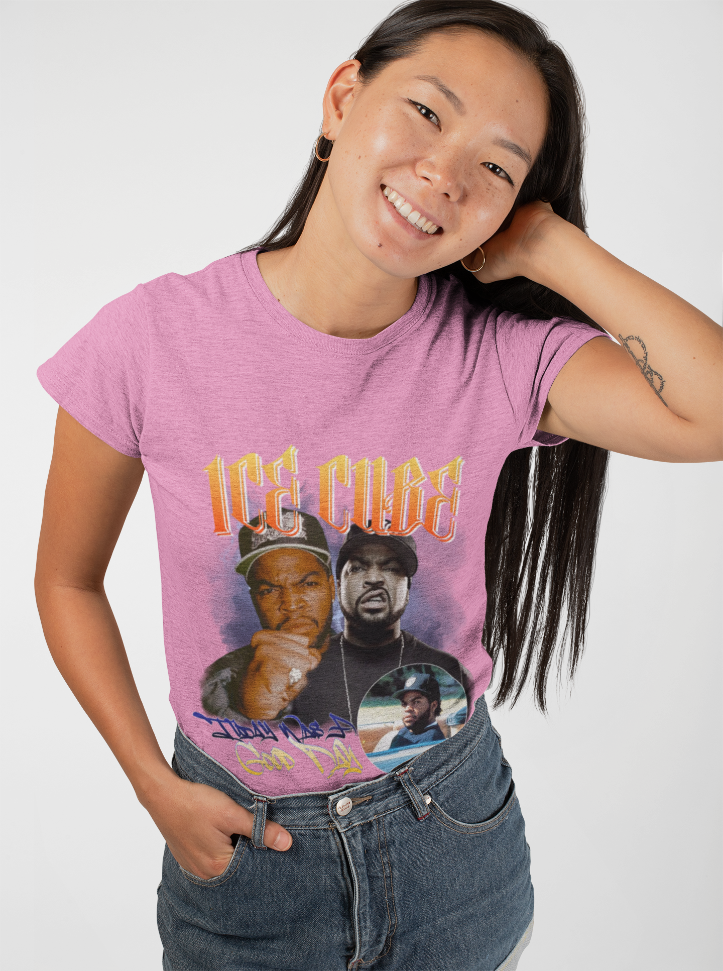 Ice Cube Vintage Unisex Heavy Cotton Tee - Relaxed Casual Wear for Hip-Hop Fans product thumbnail image