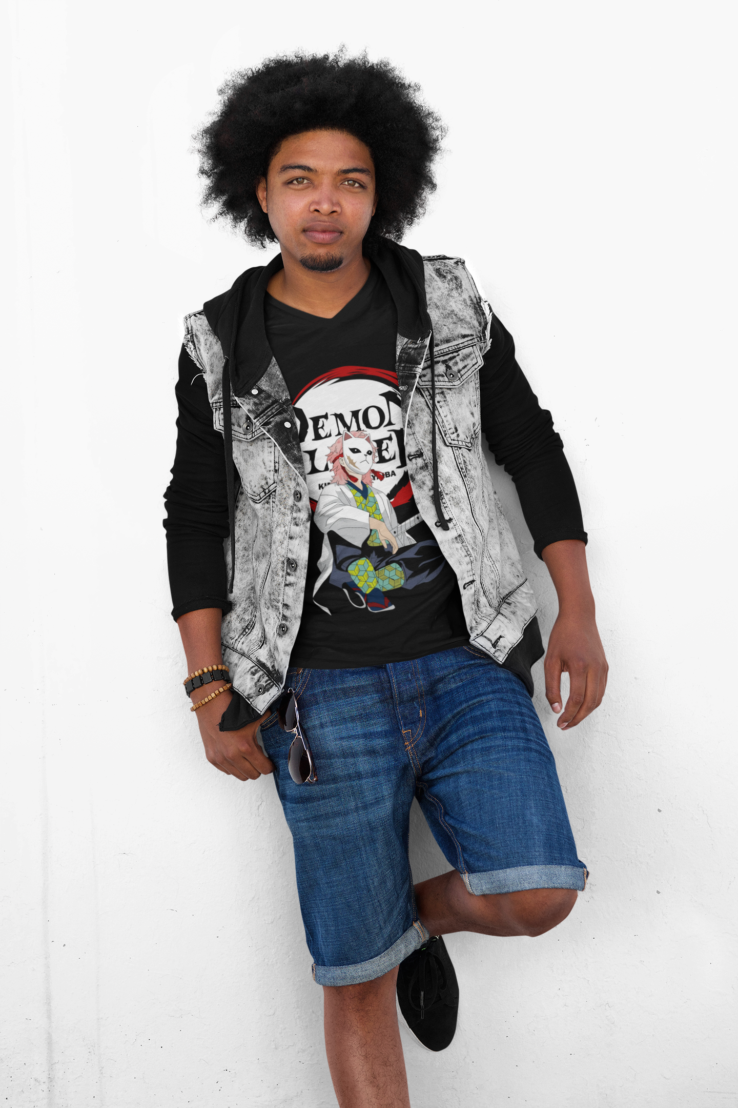 Demon Slayer Unisex Heavy Cotton Tee - Anime Graphic T-Shirt product thumbnail image