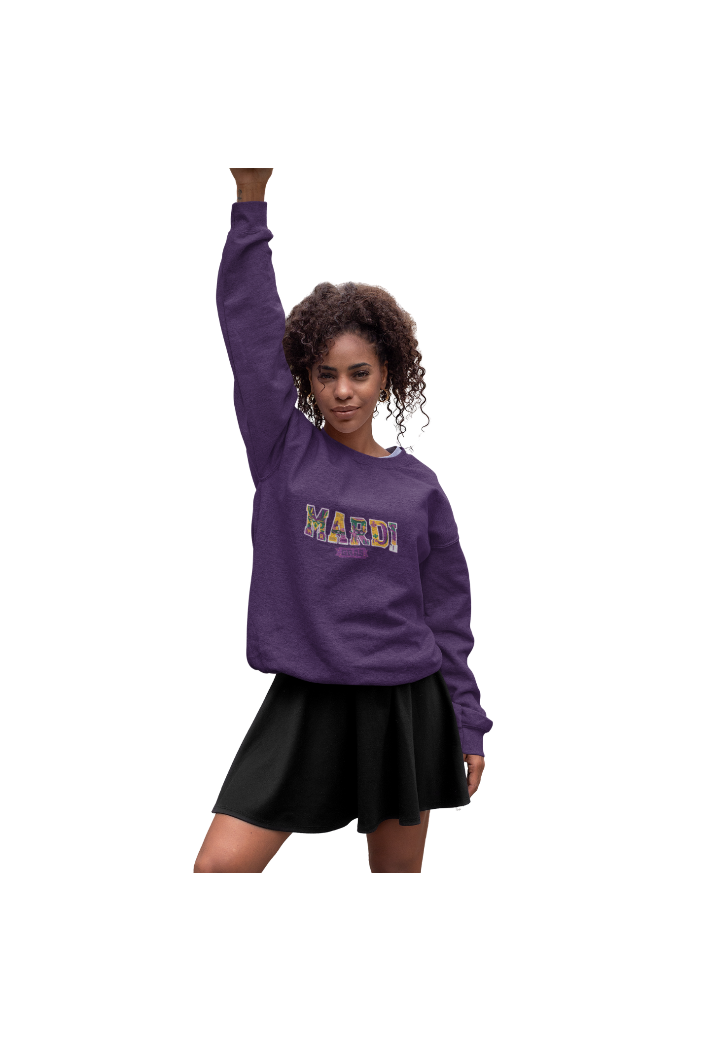 Mardi Gras Crewneck Sweatshirt - Unisex Heavy Blend™ Pullover product thumbnail image Mardi Gras Crewneck Sweatshirt - Unisex Heavy Blend™ Pullover product thumbnail image