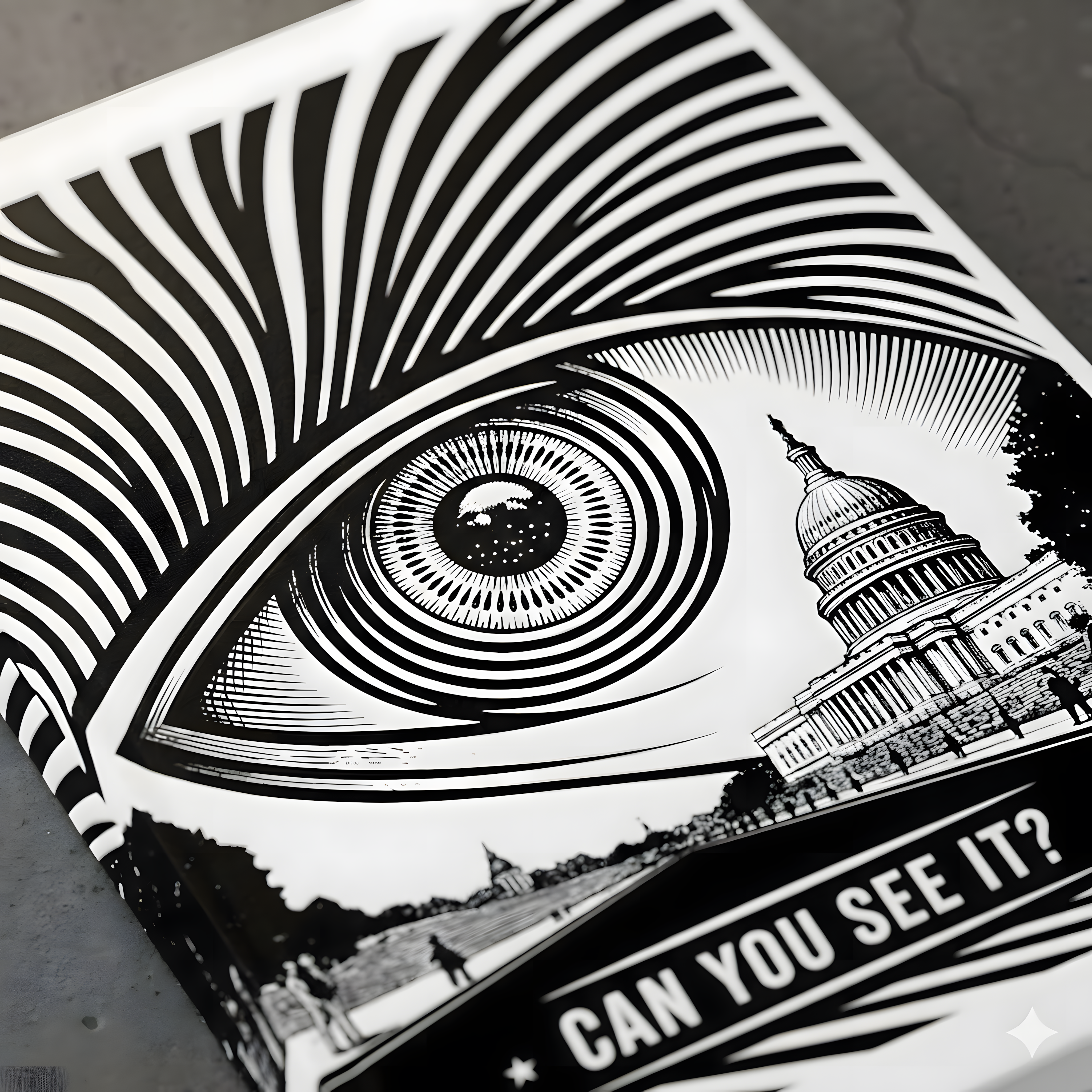 "Can You See It?" Surveillance State Journal | Conspiracy Theory | Luxury Occult Hardcover Notebook | Esoteric Philosophy | Diary for Truth Seekers product thumbnail image