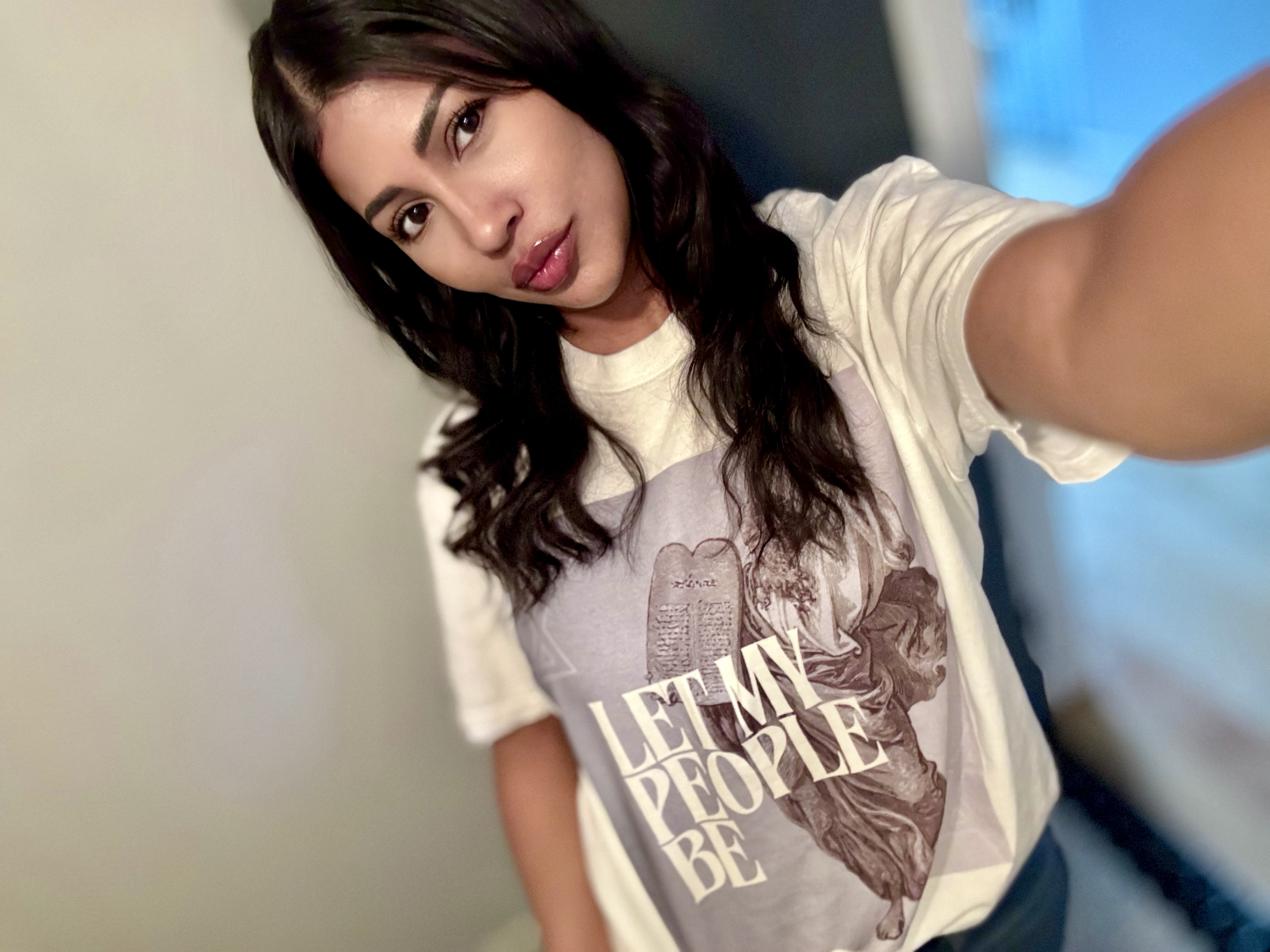 Let My People Be T-Shirt | Moses Ten Commandments Illustration | Jewish Pride Tee | Antisemitism Awareness Shirt | Comfort Colours product thumbnail image