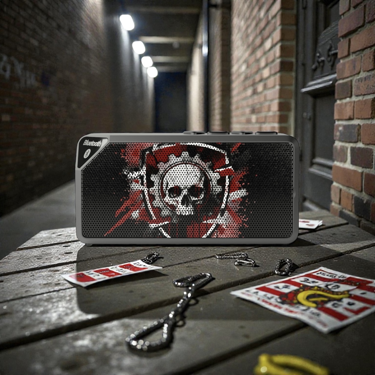 Skull Emblem Bluetooth Speaker — Rugged Rock & Gaming Portable Speaker product thumbnail image Skull Emblem Bluetooth Speaker — Rugged Rock & Gaming Portable Speaker product thumbnail image