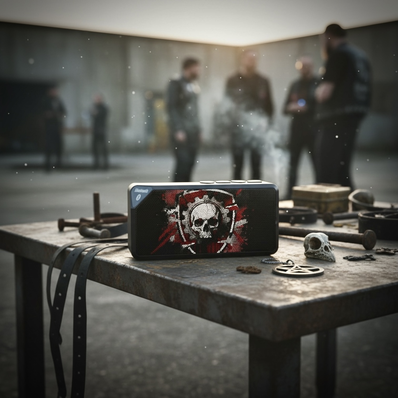 Skull Emblem Bluetooth Speaker — Rugged Rock & Gaming Portable Speaker product thumbnail image Skull Emblem Bluetooth Speaker — Rugged Rock & Gaming Portable Speaker product thumbnail image