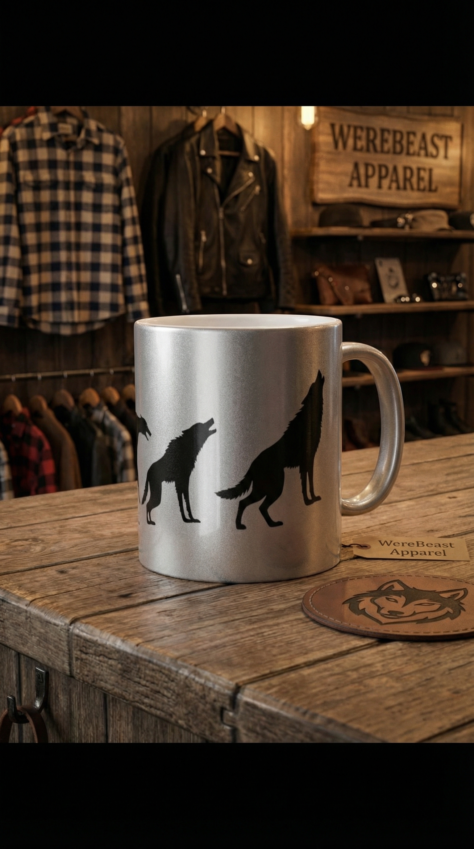 WereBeast Transformation Metallic Mug – Personalized Silver or Gold 11oz Coffee Cup product thumbnail image WereBeast Transformation Metallic Mug – Personalized Silver or Gold 11oz Coffee Cup product thumbnail image